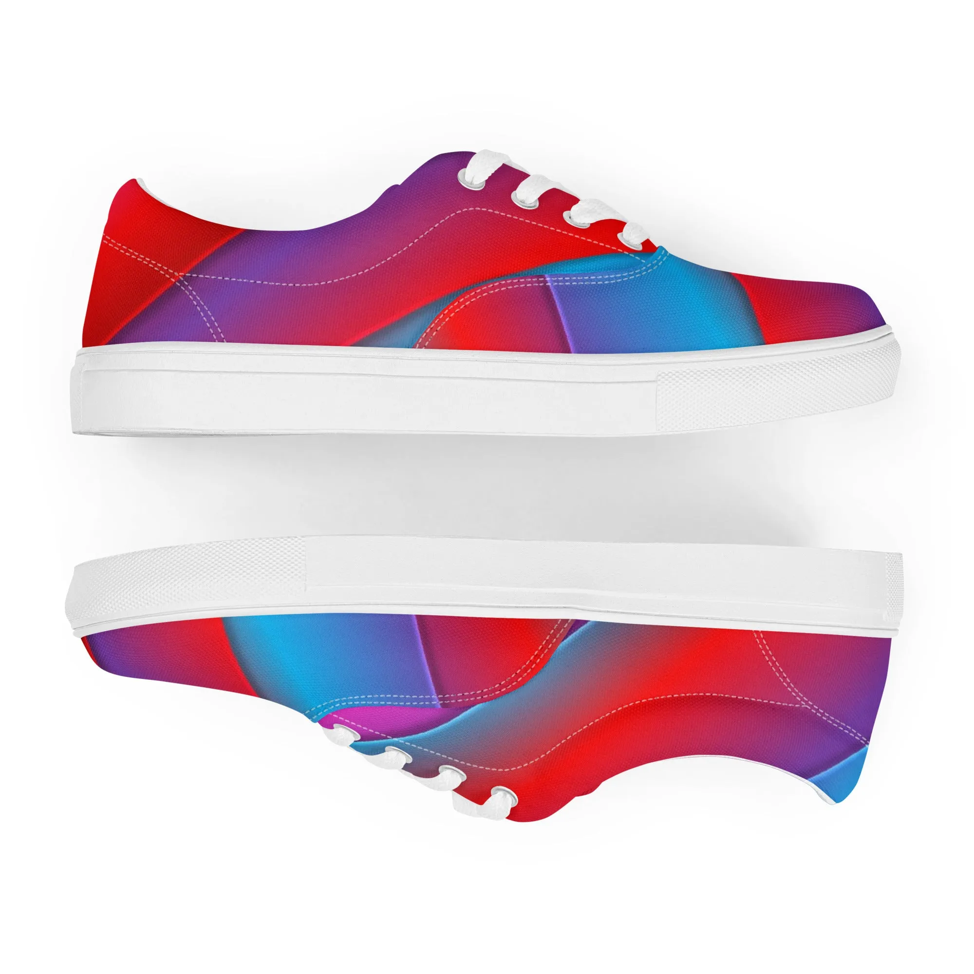 Abstract Art Women’s lace-up canvas shoes