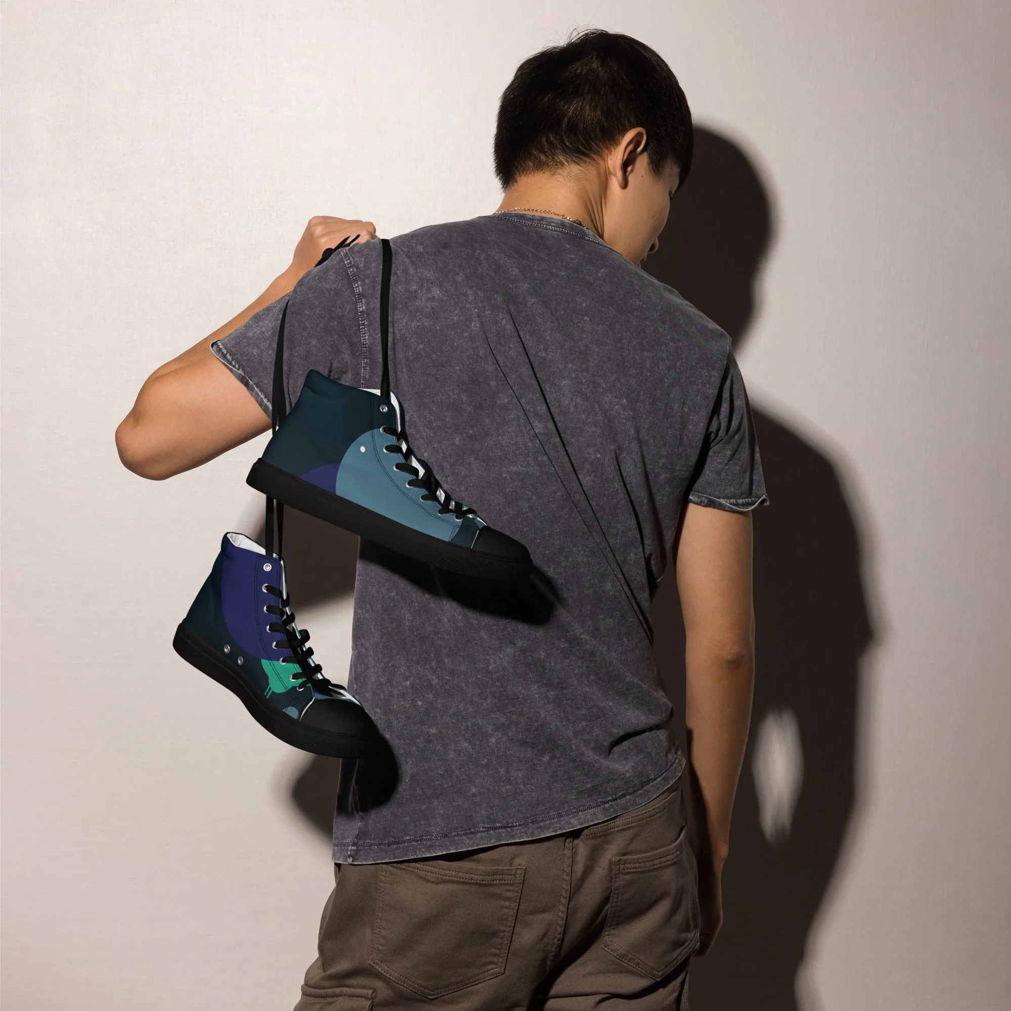 ARTIST Men’s High Top Canvas Shoes (Blue Tones)