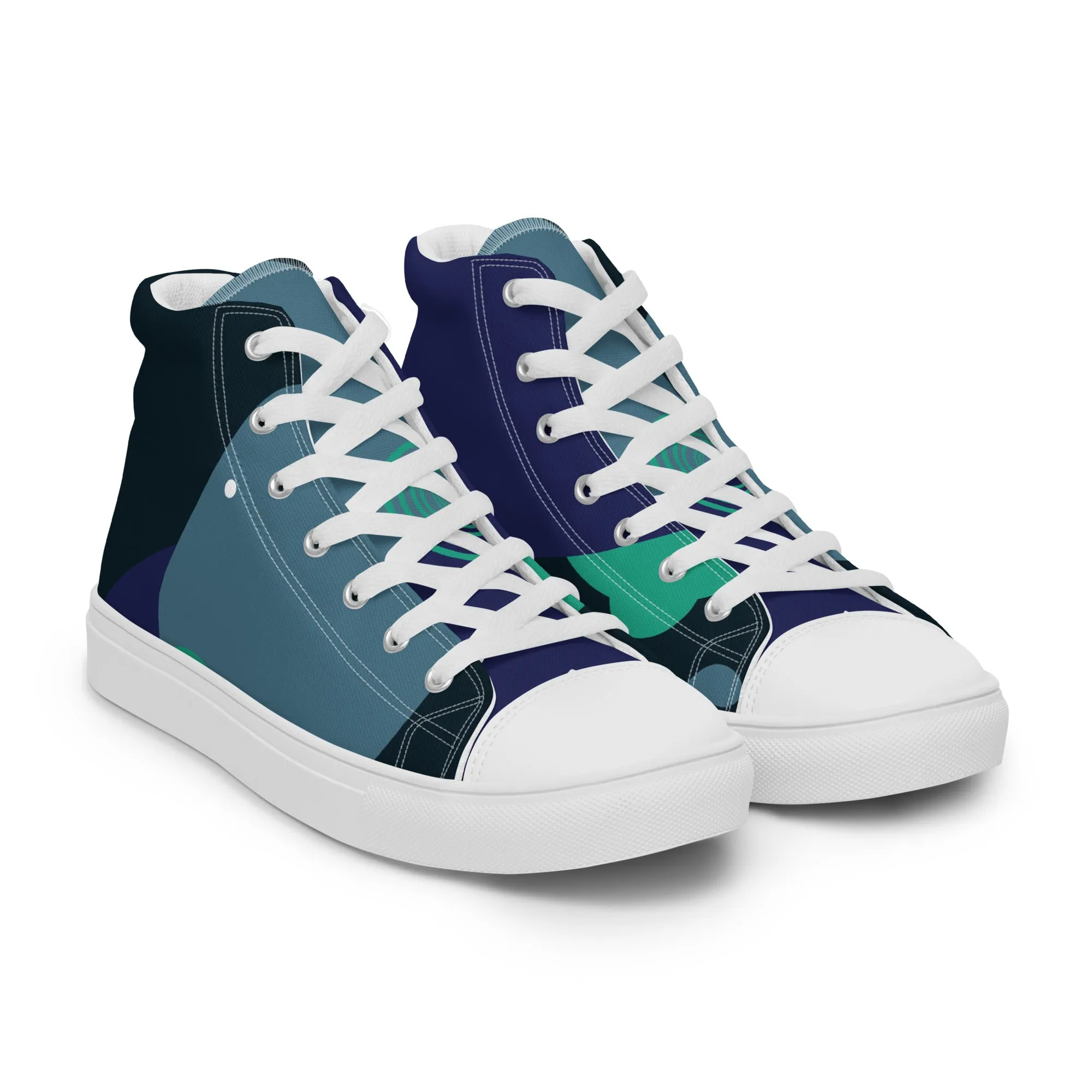 ARTIST Men’s High Top Canvas Shoes (Blue Tones)