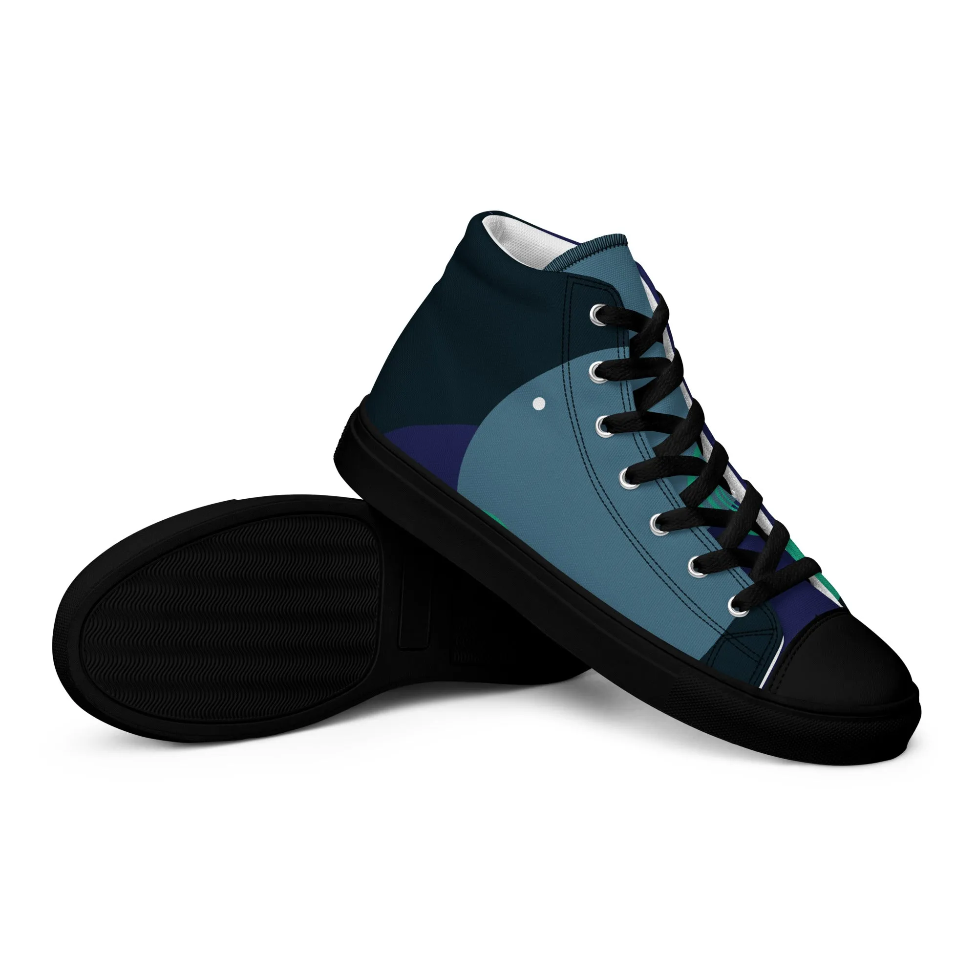 ARTIST Men’s High Top Canvas Shoes (Blue Tones)
