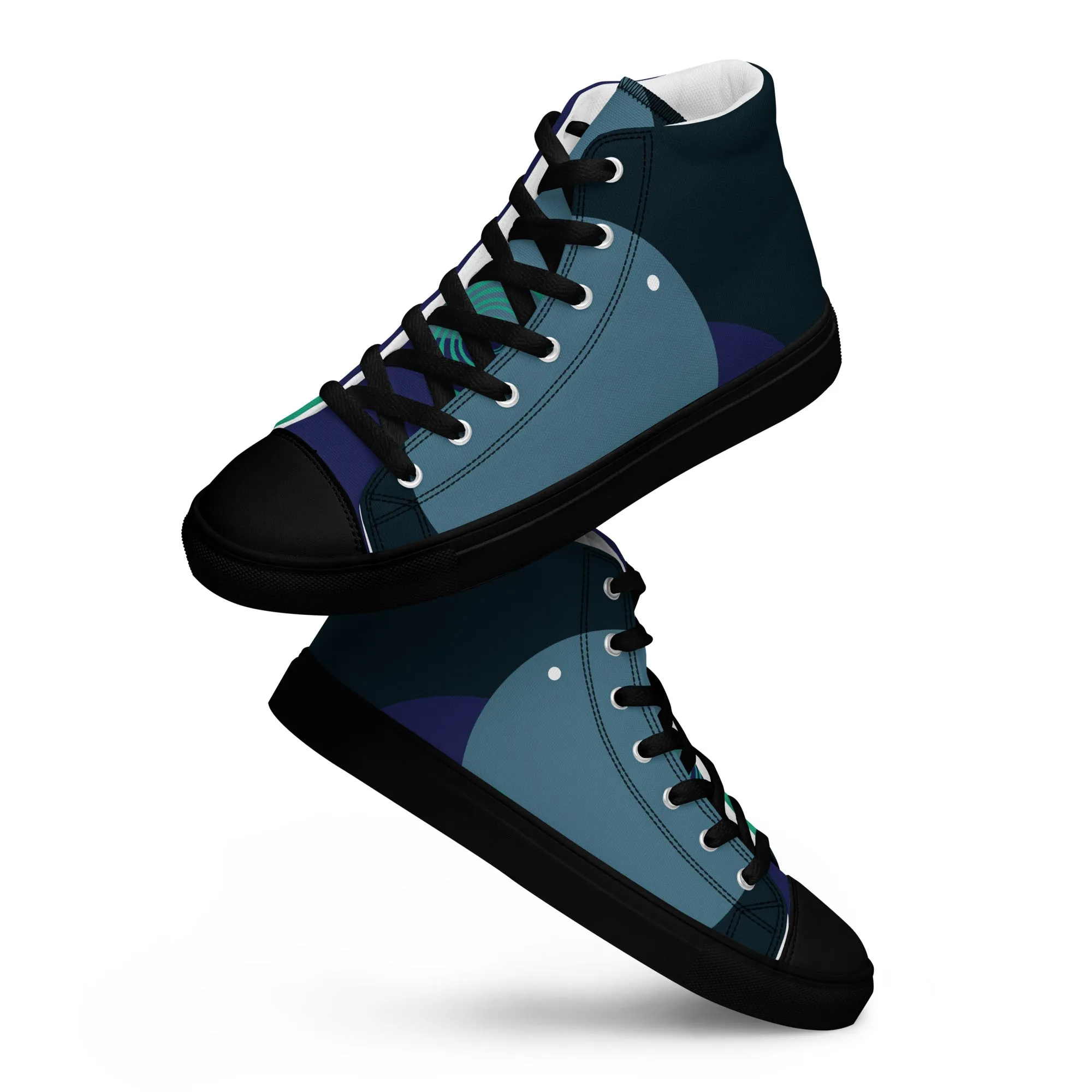 ARTIST Men’s High Top Canvas Shoes (Blue Tones)