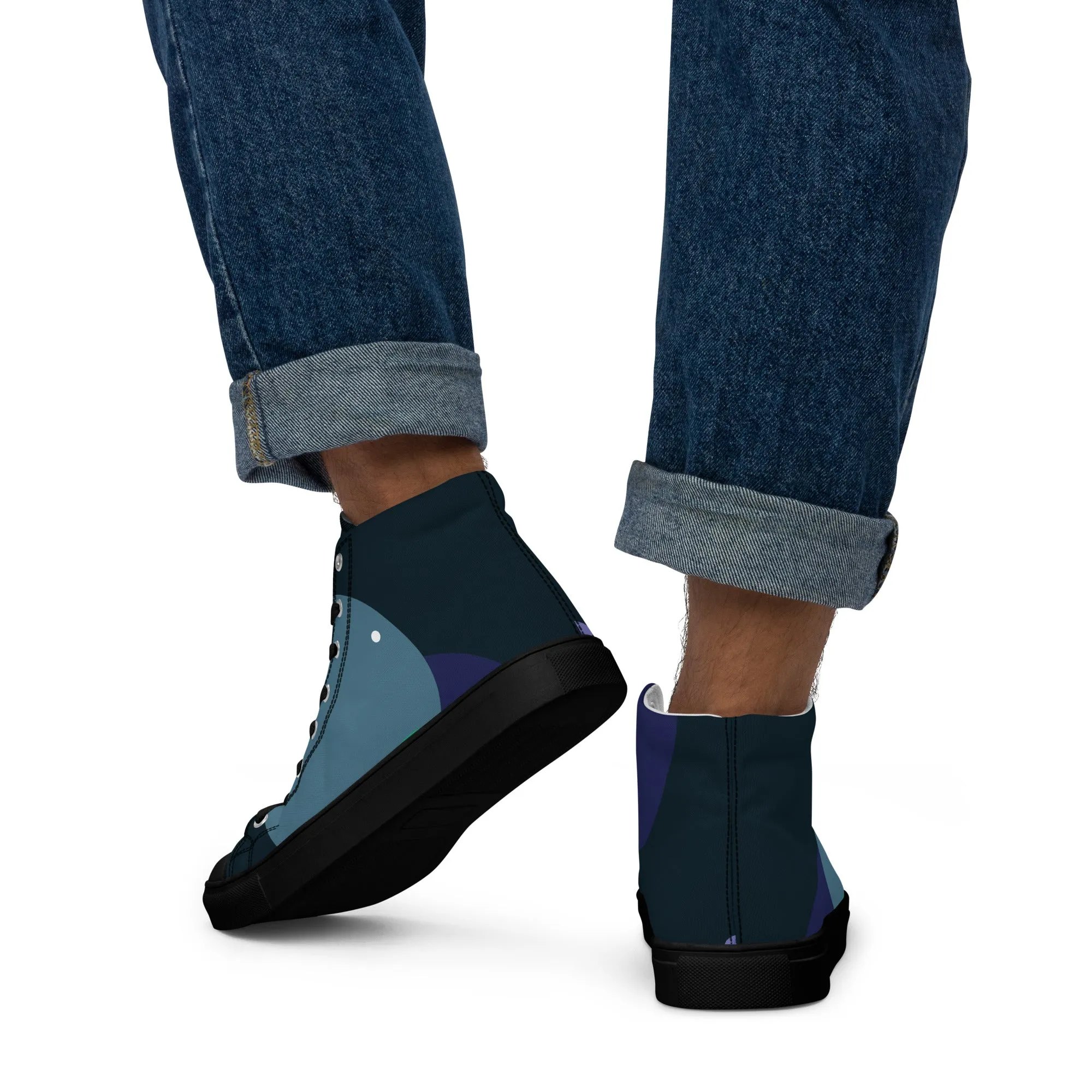 ARTIST Men’s High Top Canvas Shoes (Blue Tones)