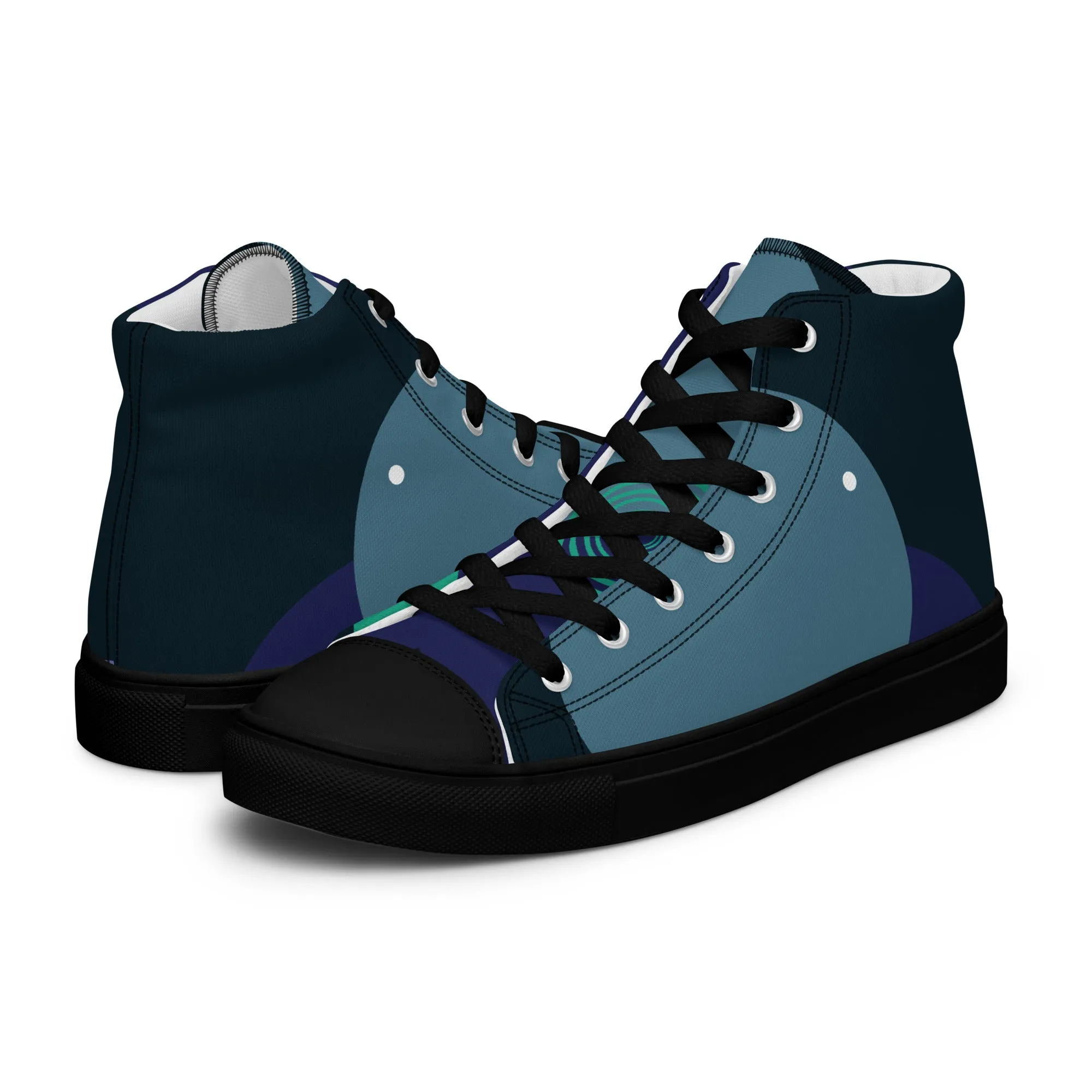 ARTIST Men’s High Top Canvas Shoes (Blue Tones)