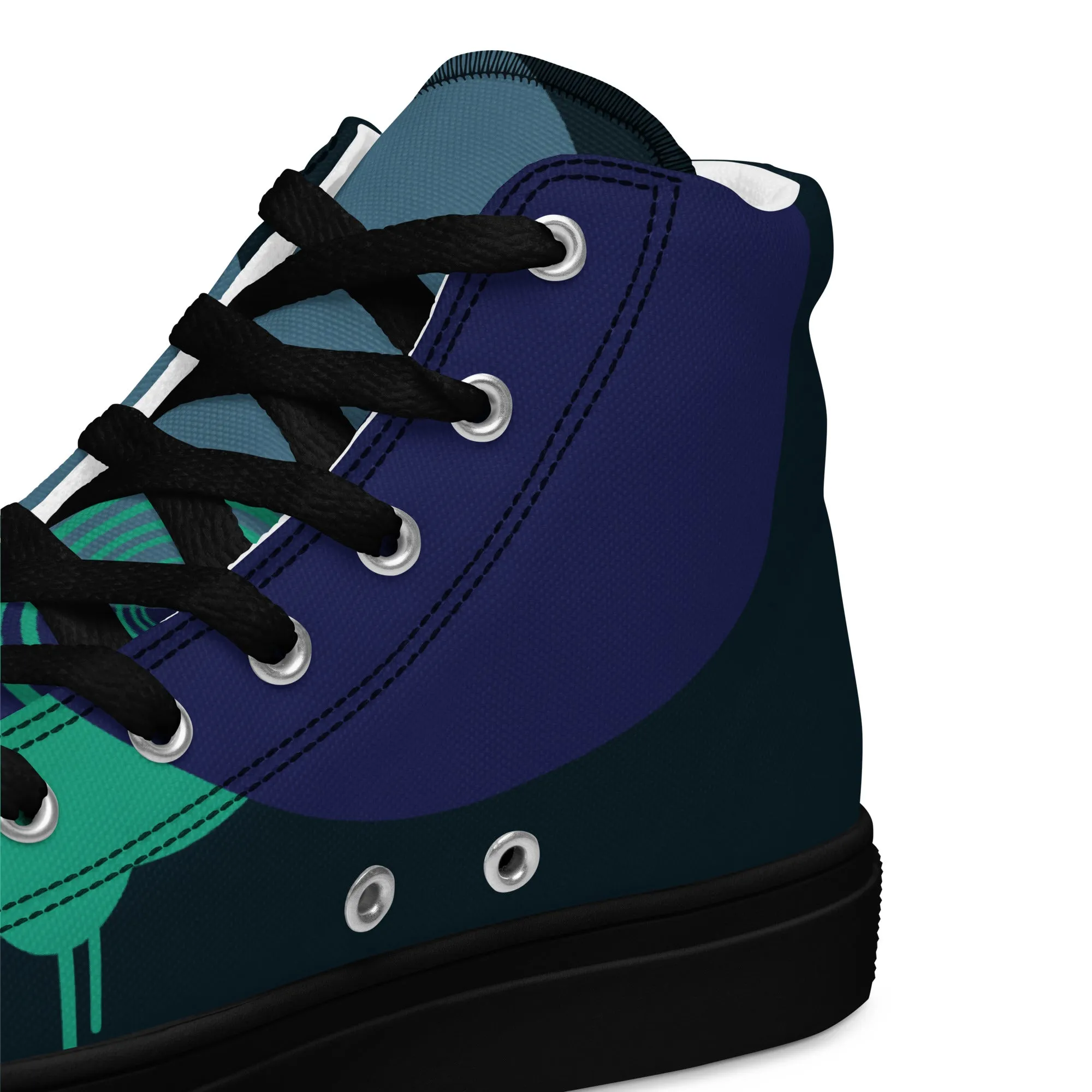 ARTIST Men’s High Top Canvas Shoes (Blue Tones)