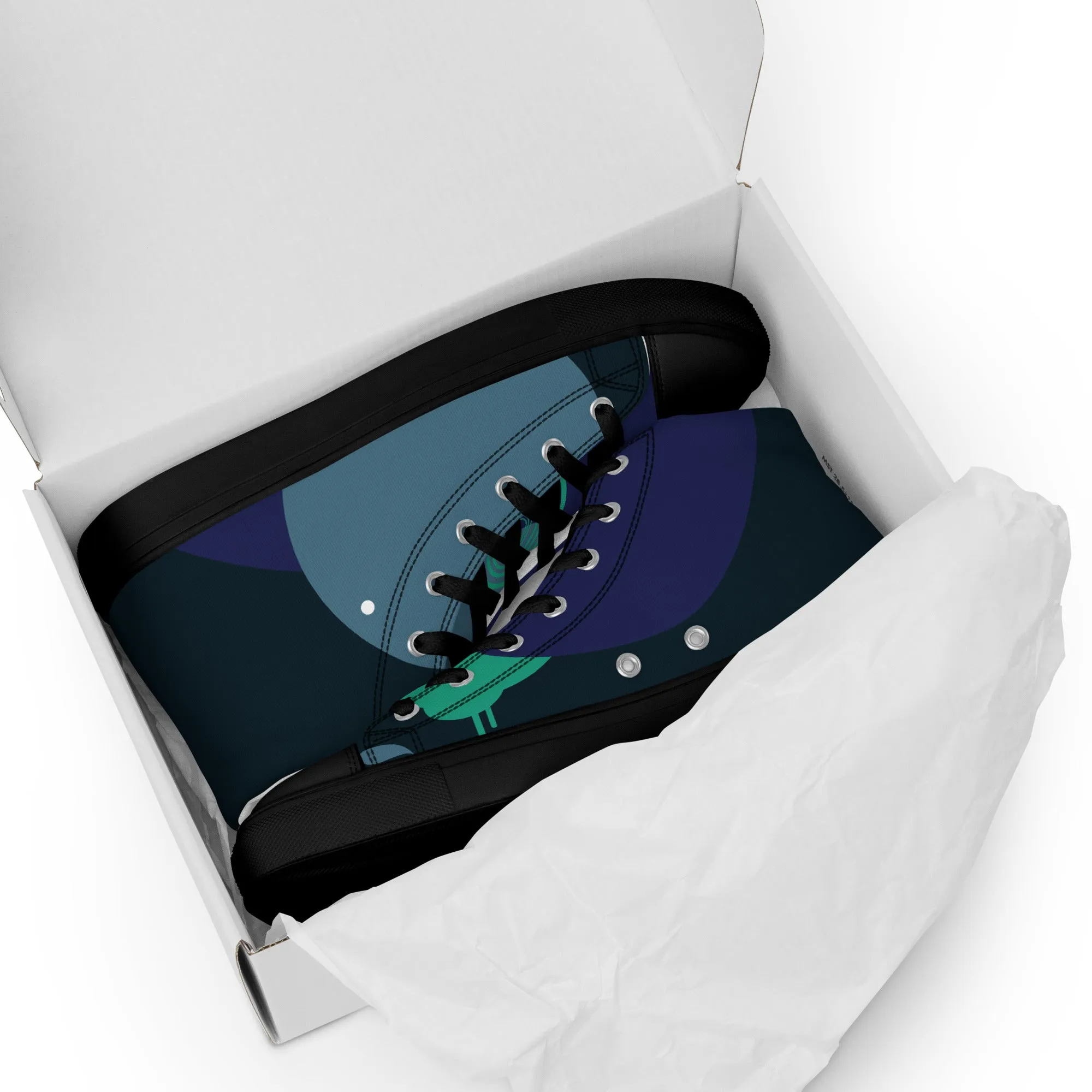 ARTIST Men’s High Top Canvas Shoes (Blue Tones)