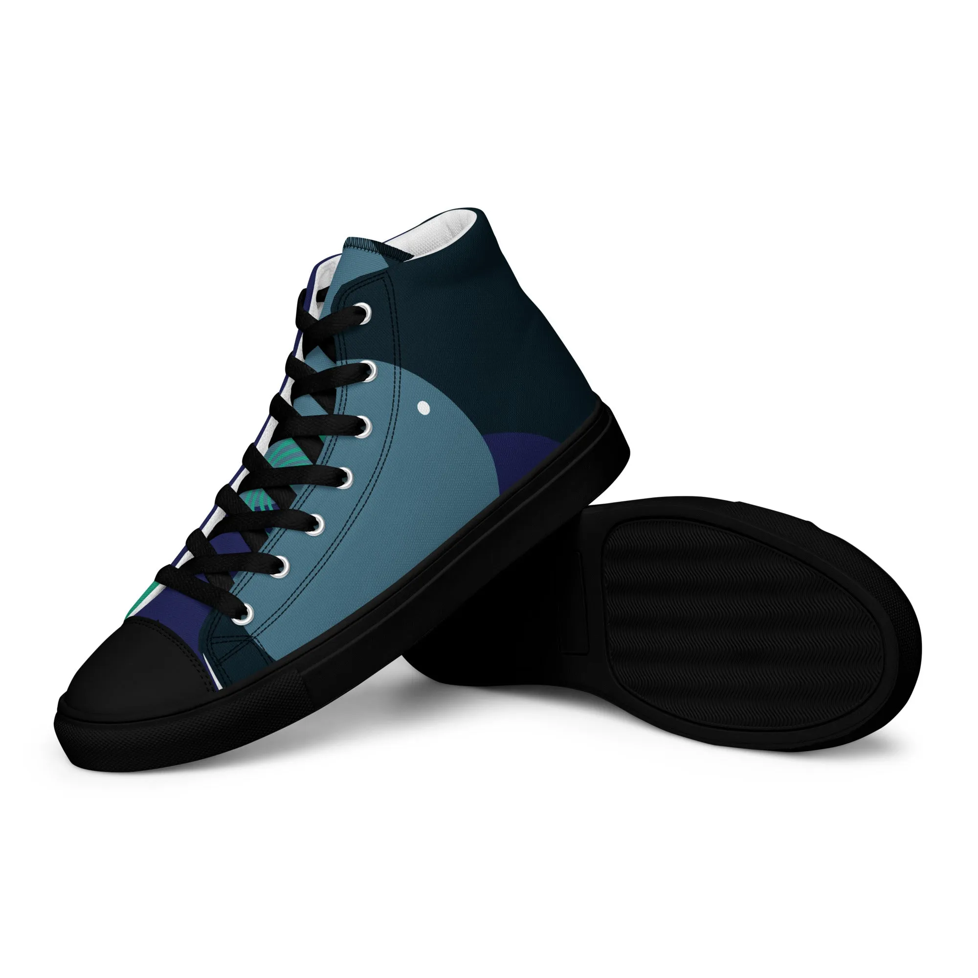 ARTIST Men’s High Top Canvas Shoes (Blue Tones)
