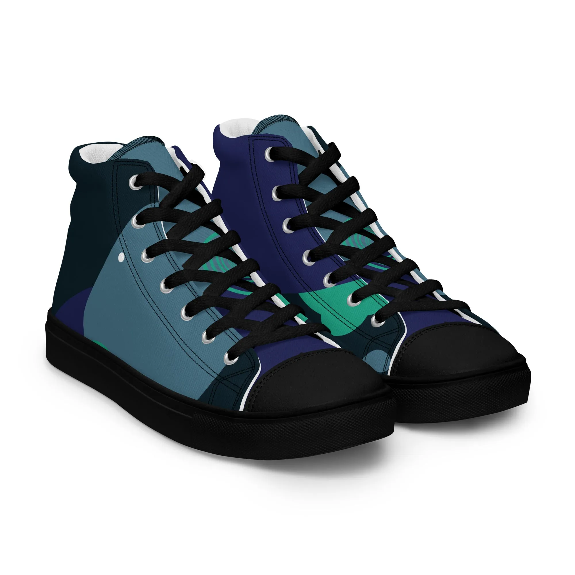 ARTIST Men’s High Top Canvas Shoes (Blue Tones)