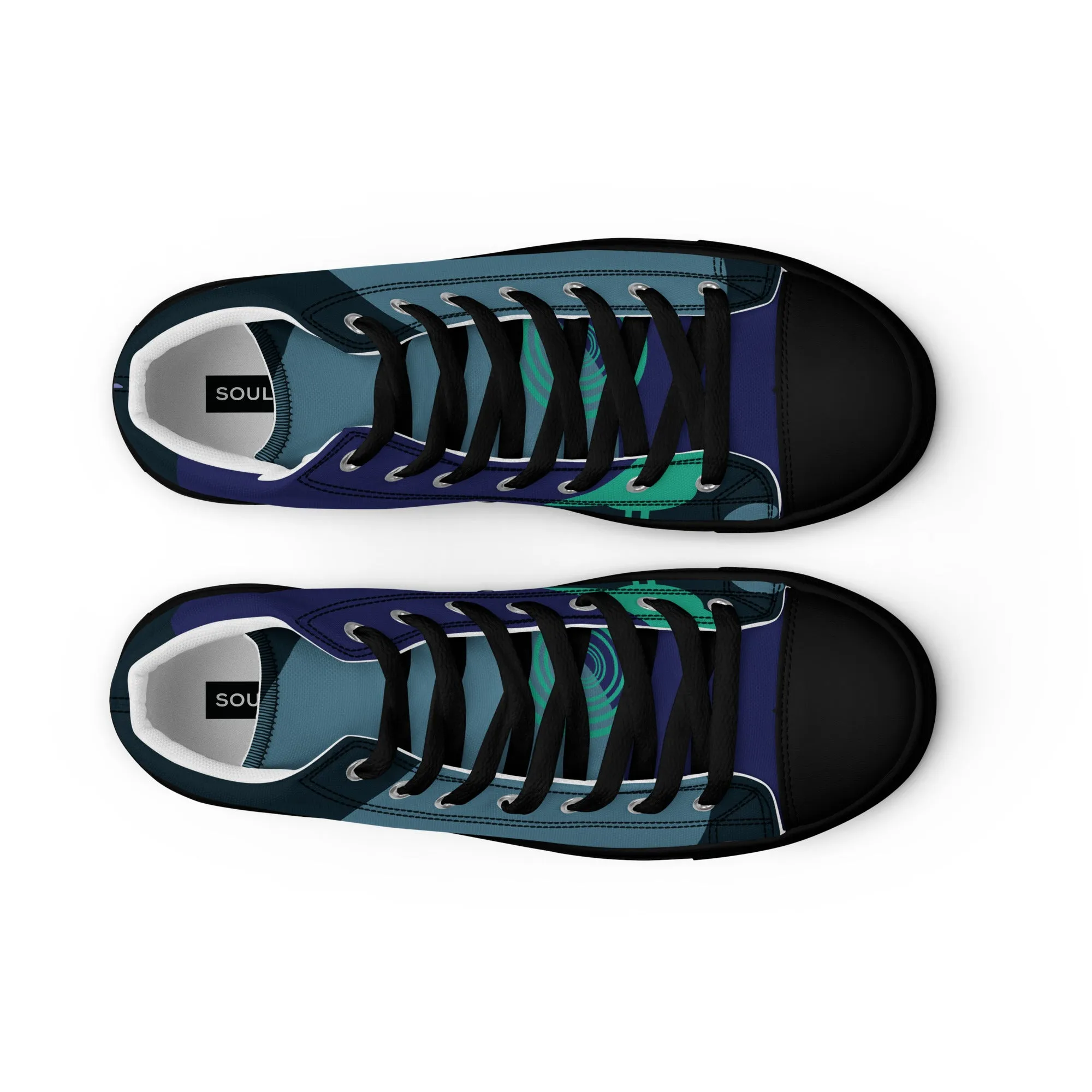 ARTIST Men’s High Top Canvas Shoes (Blue Tones)