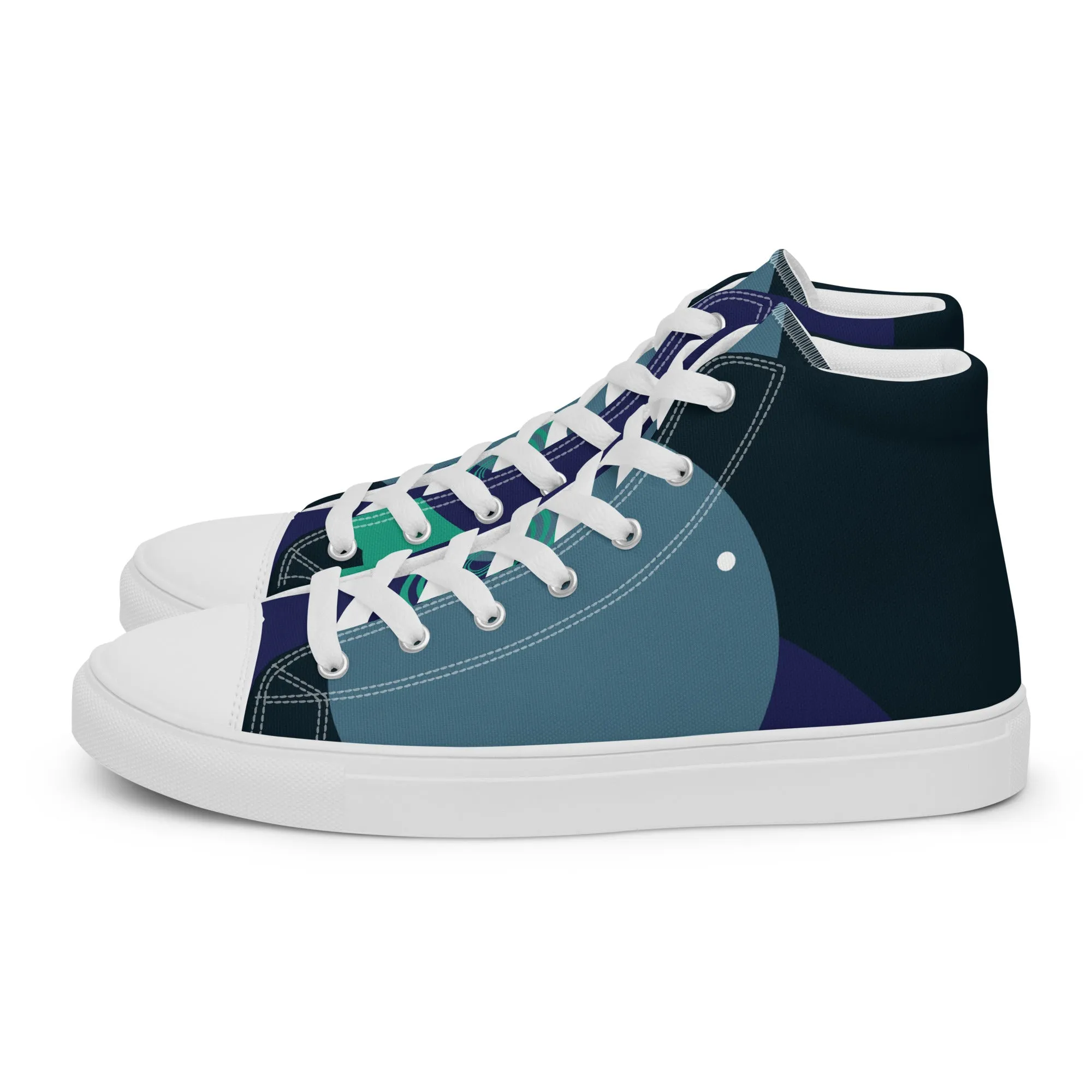 ARTIST Men’s High Top Canvas Shoes (Blue Tones)