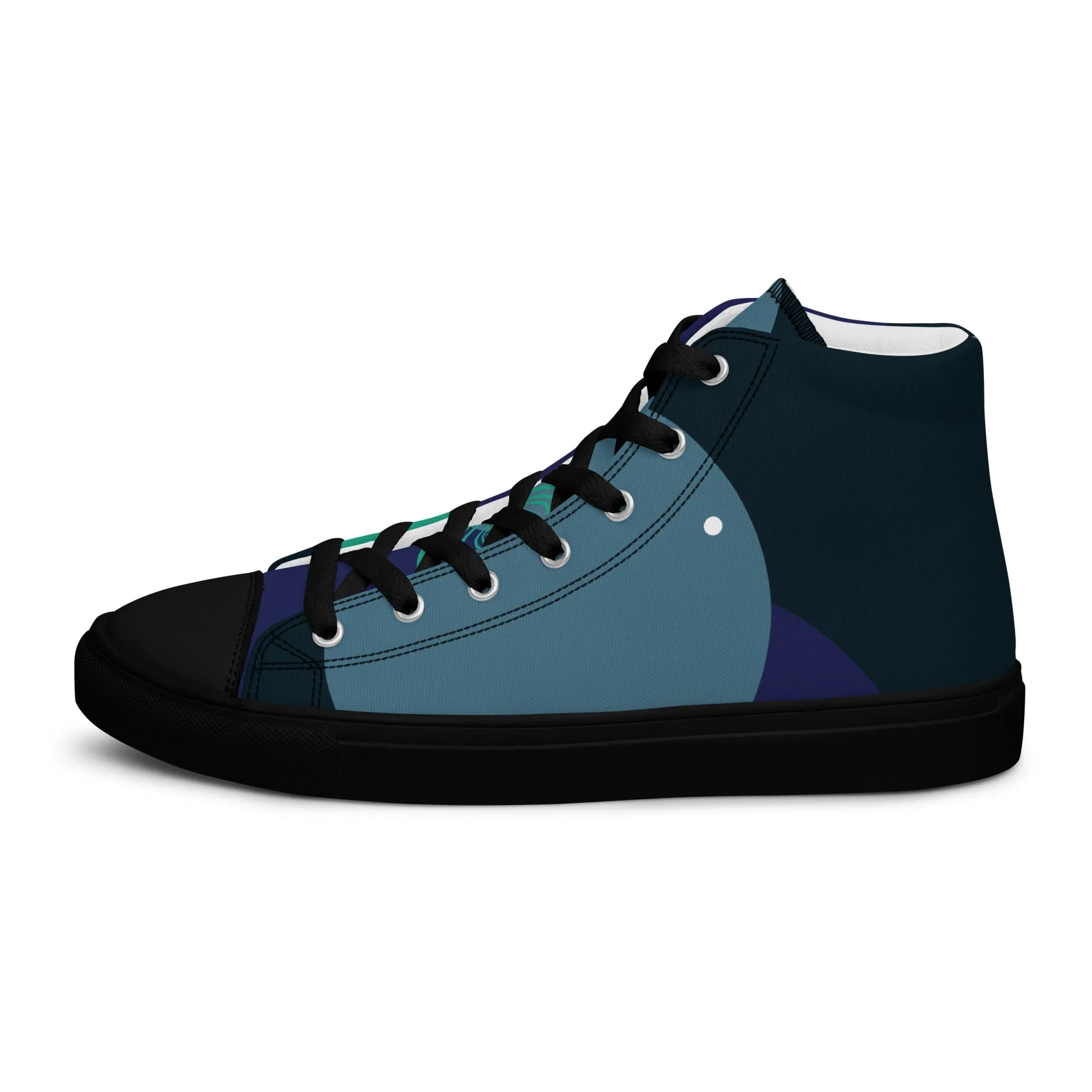 ARTIST Men’s High Top Canvas Shoes (Blue Tones)