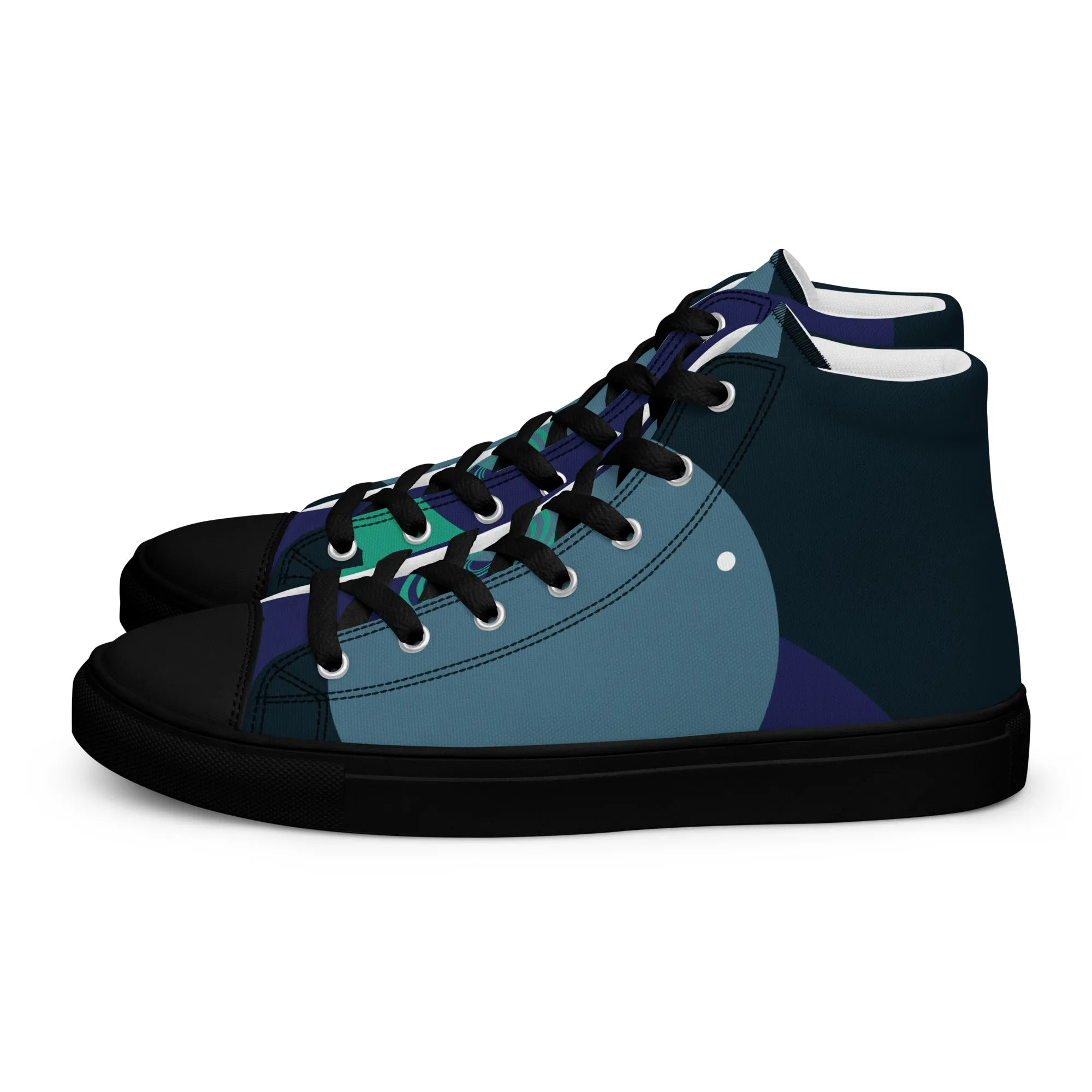 ARTIST Men’s High Top Canvas Shoes (Blue Tones)