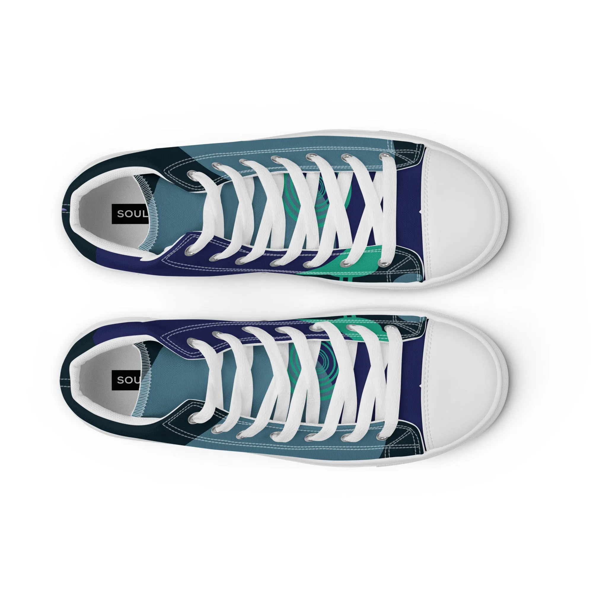 ARTIST Men’s High Top Canvas Shoes (Blue Tones)