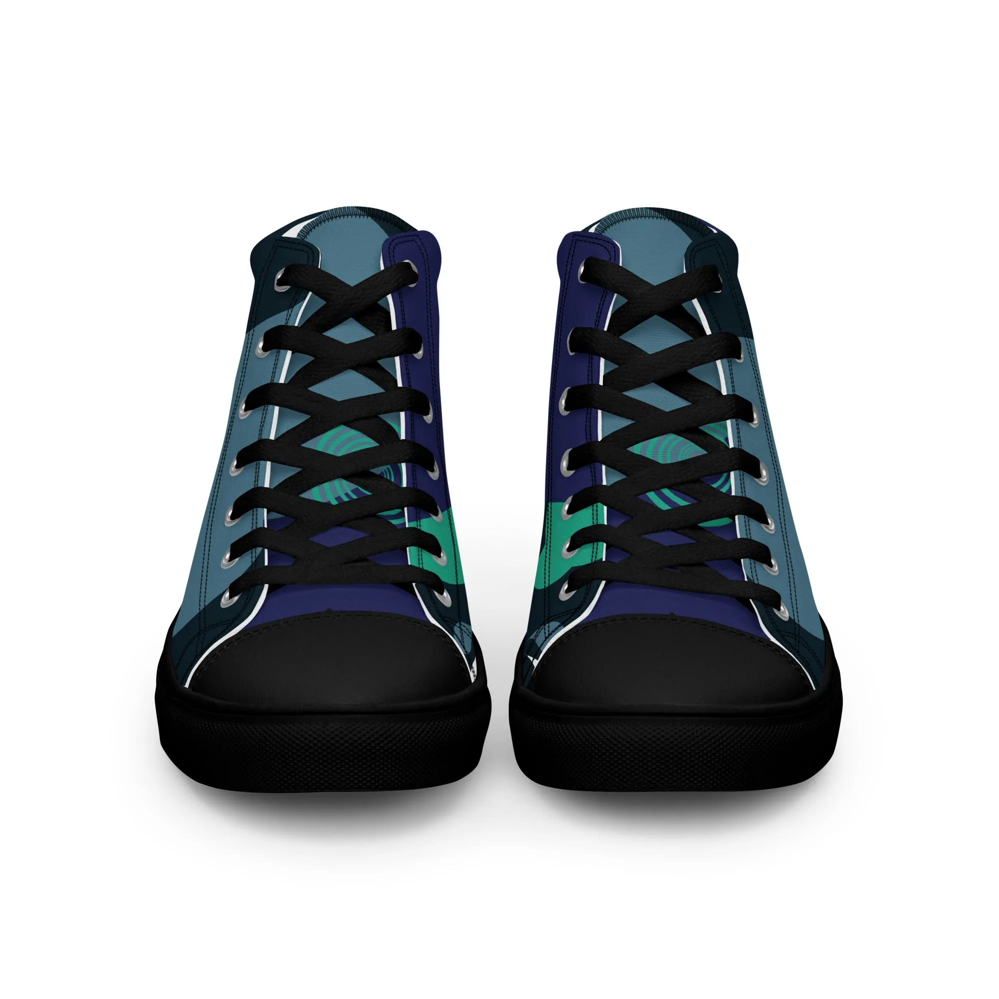 ARTIST Men’s High Top Canvas Shoes (Blue Tones)