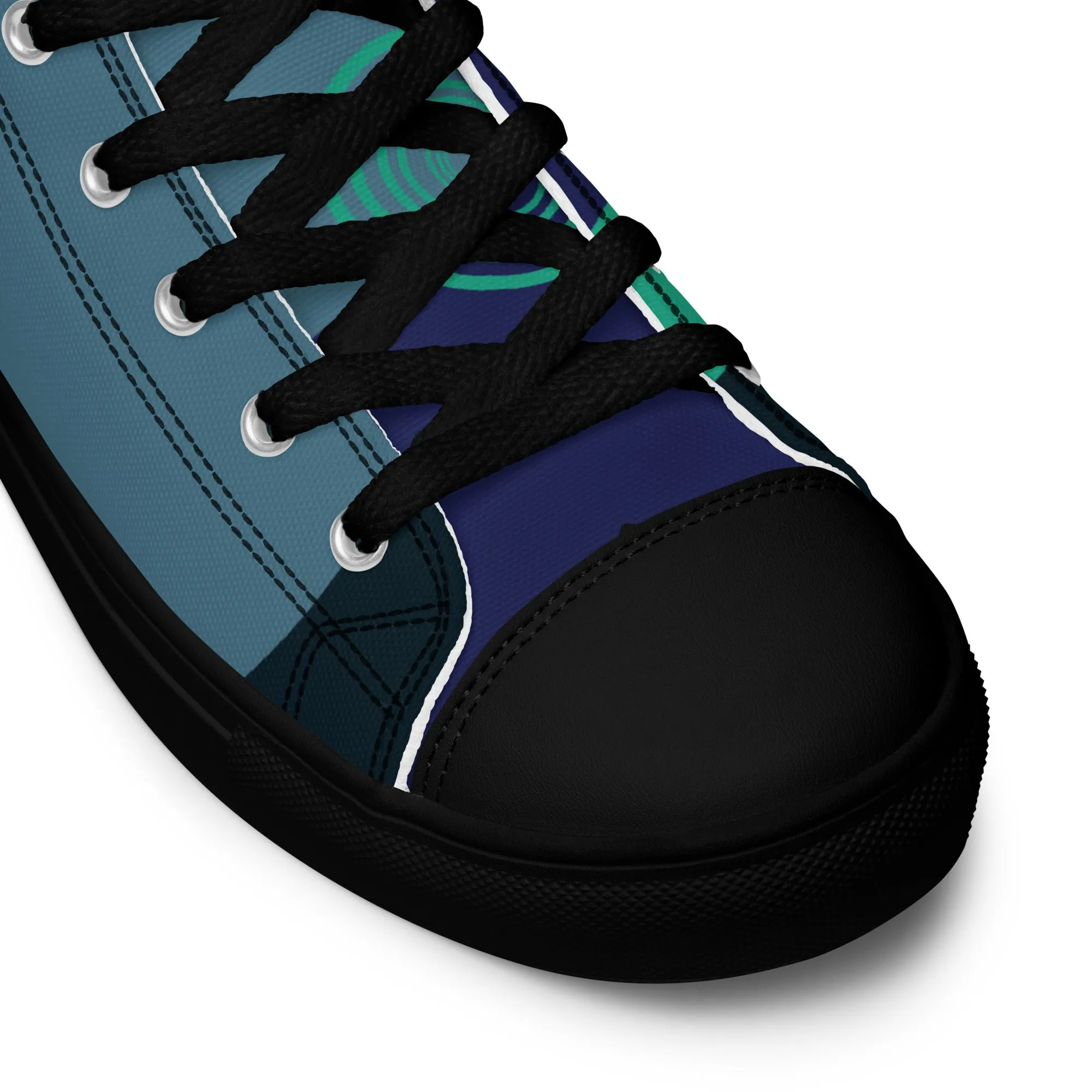 ARTIST Men’s High Top Canvas Shoes (Blue Tones)
