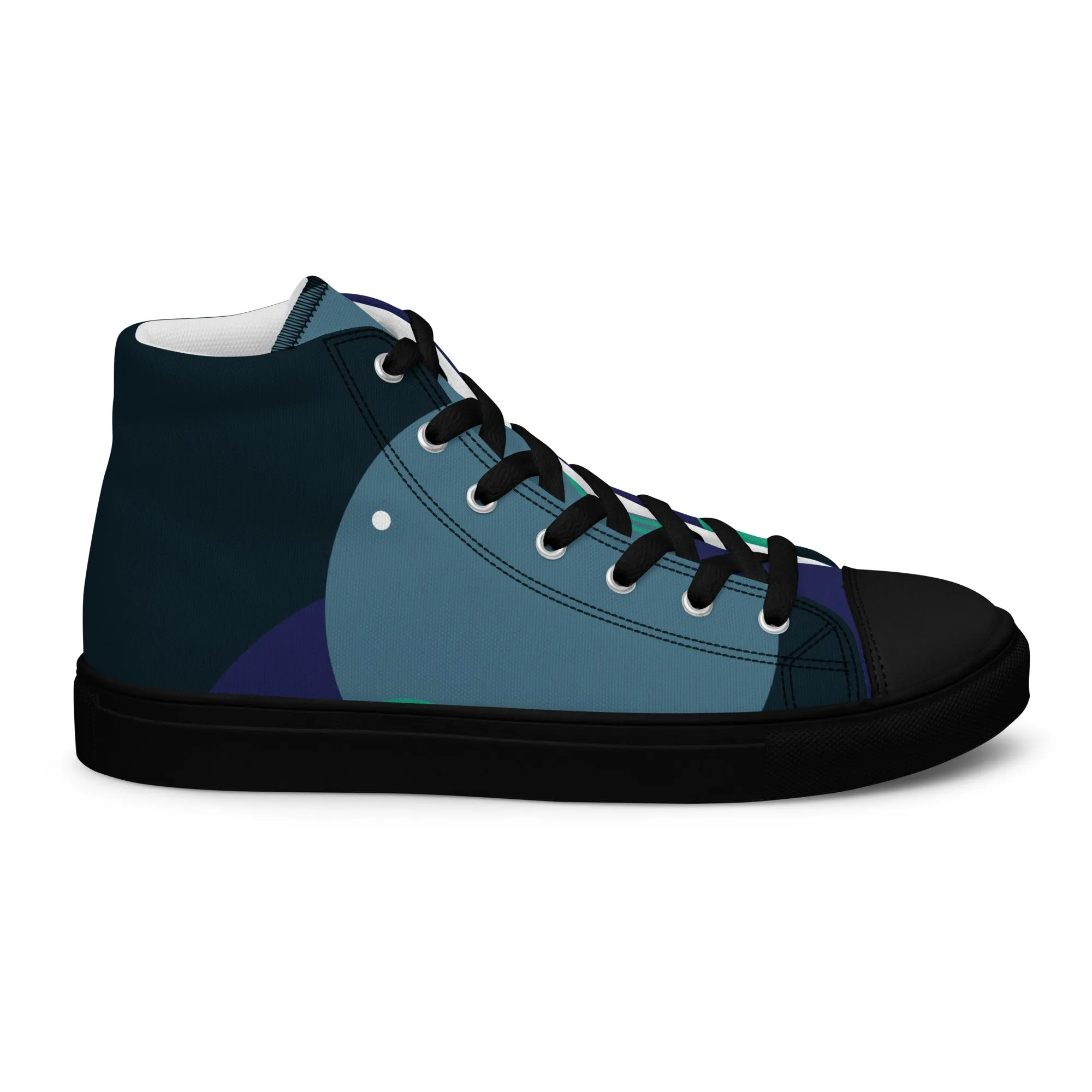 ARTIST Men’s High Top Canvas Shoes (Blue Tones)