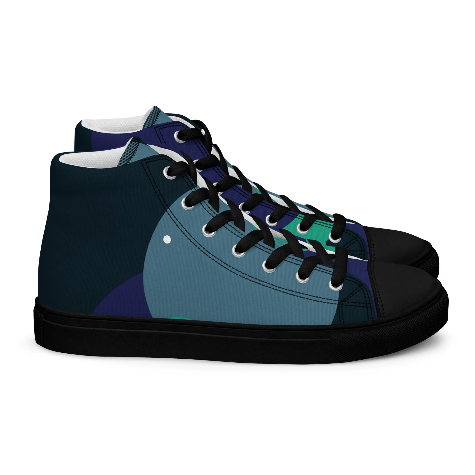 ARTIST Men’s High Top Canvas Shoes (Blue Tones)