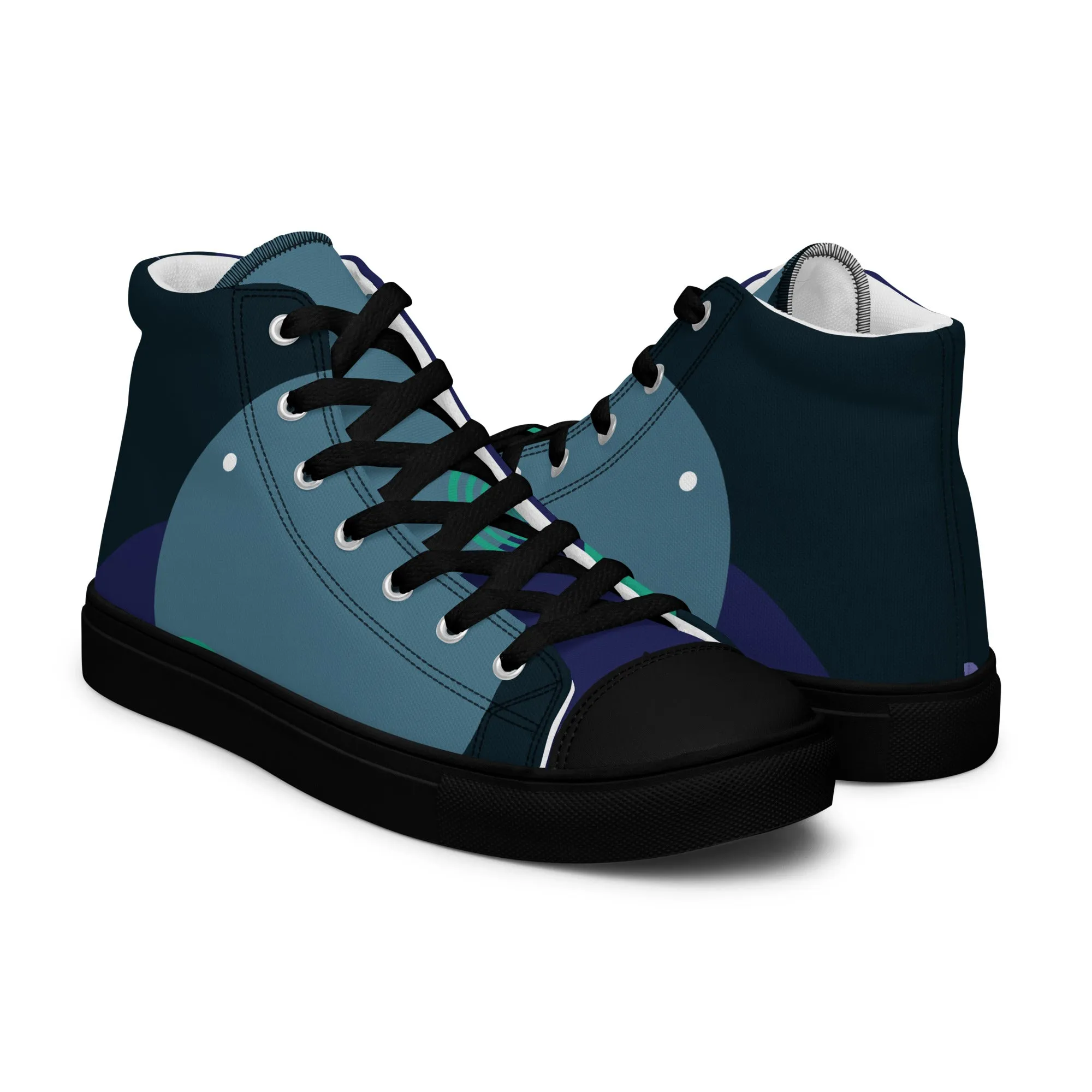 ARTIST Men’s High Top Canvas Shoes (Blue Tones)