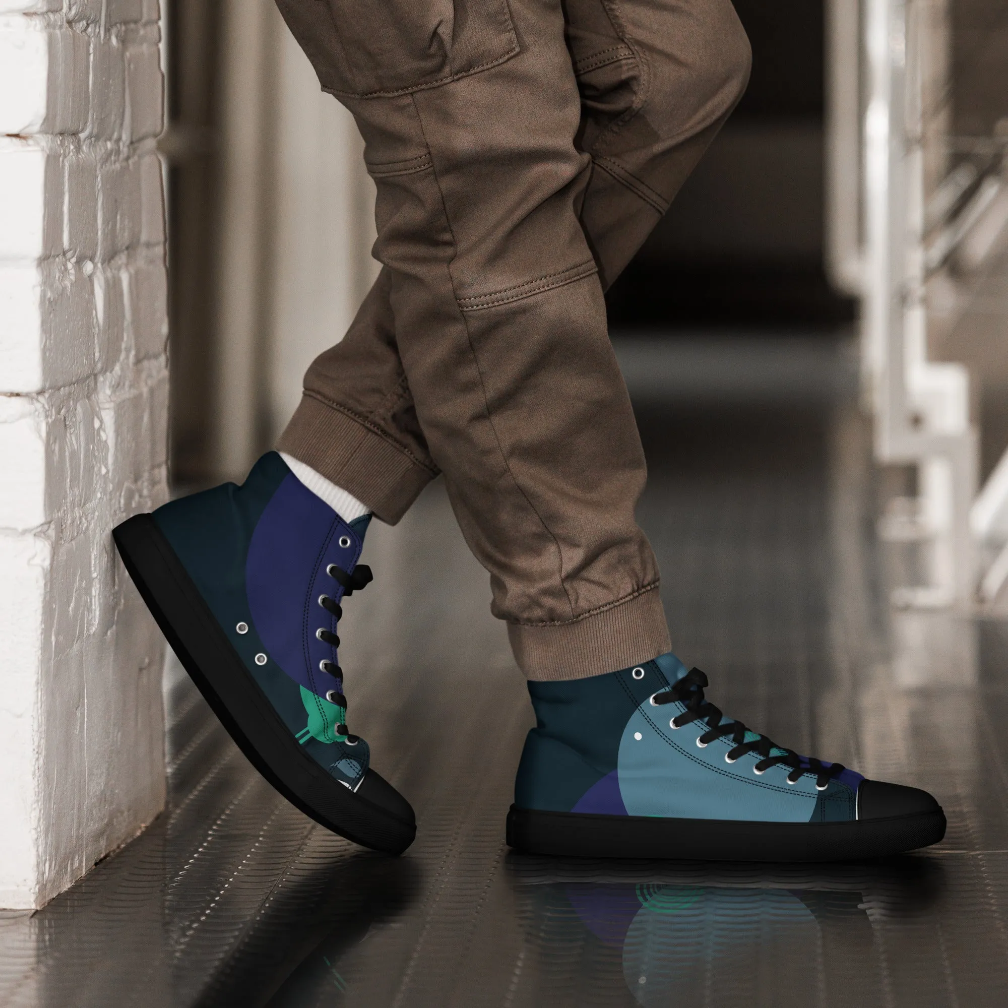 ARTIST Men’s High Top Canvas Shoes (Blue Tones)