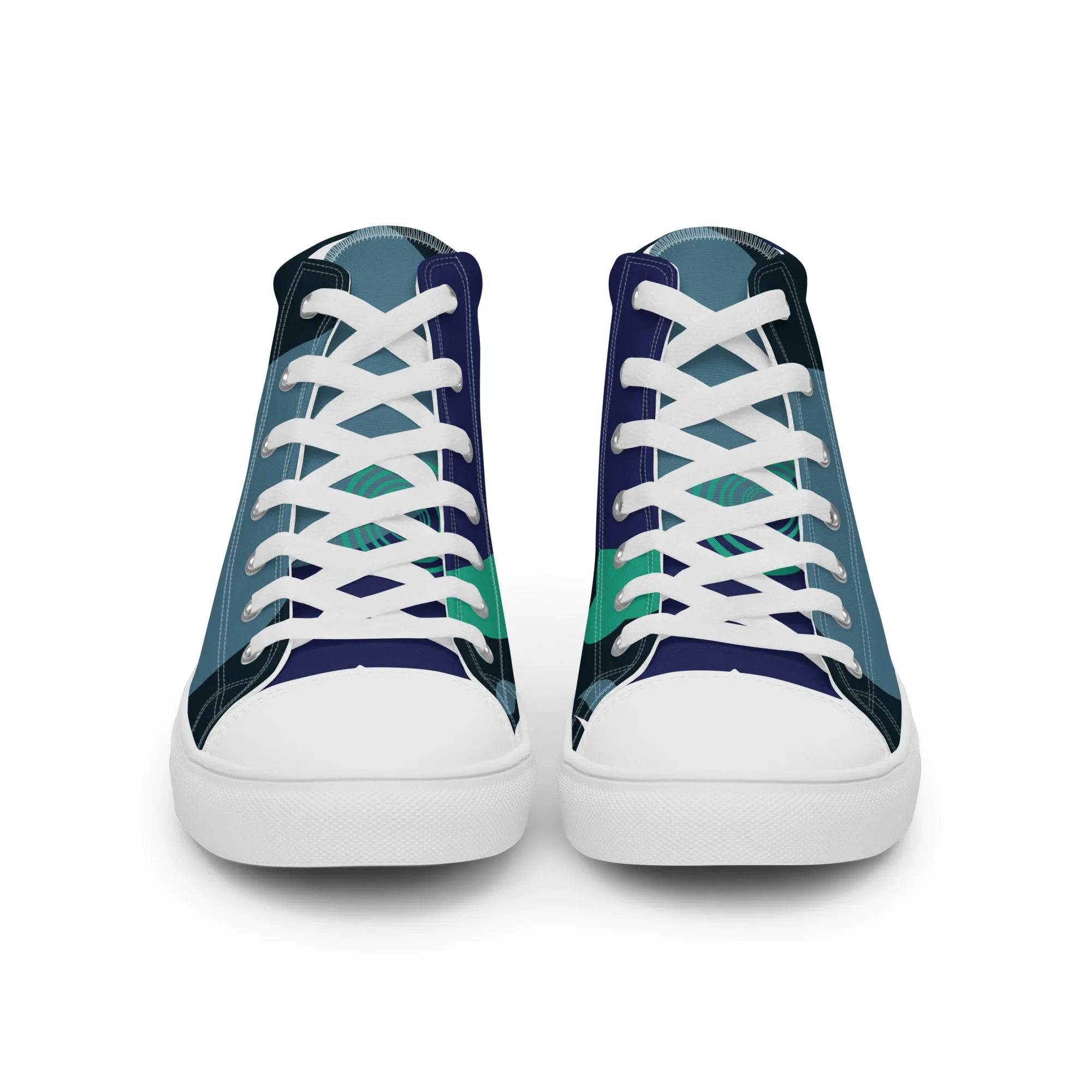 ARTIST Men’s High Top Canvas Shoes (Blue Tones)