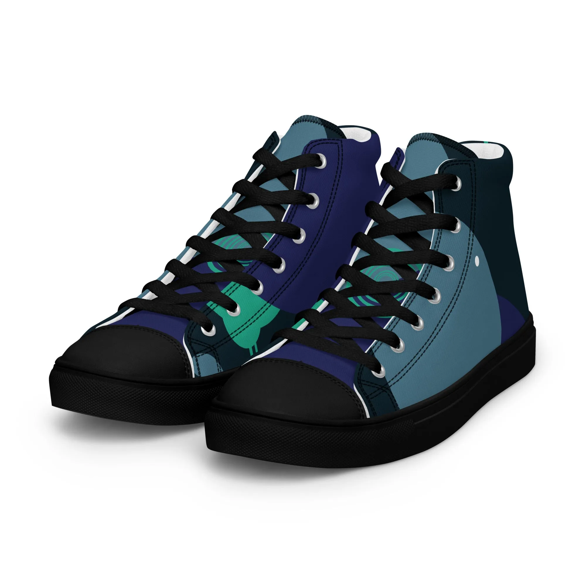 ARTIST Men’s High Top Canvas Shoes (Blue Tones)