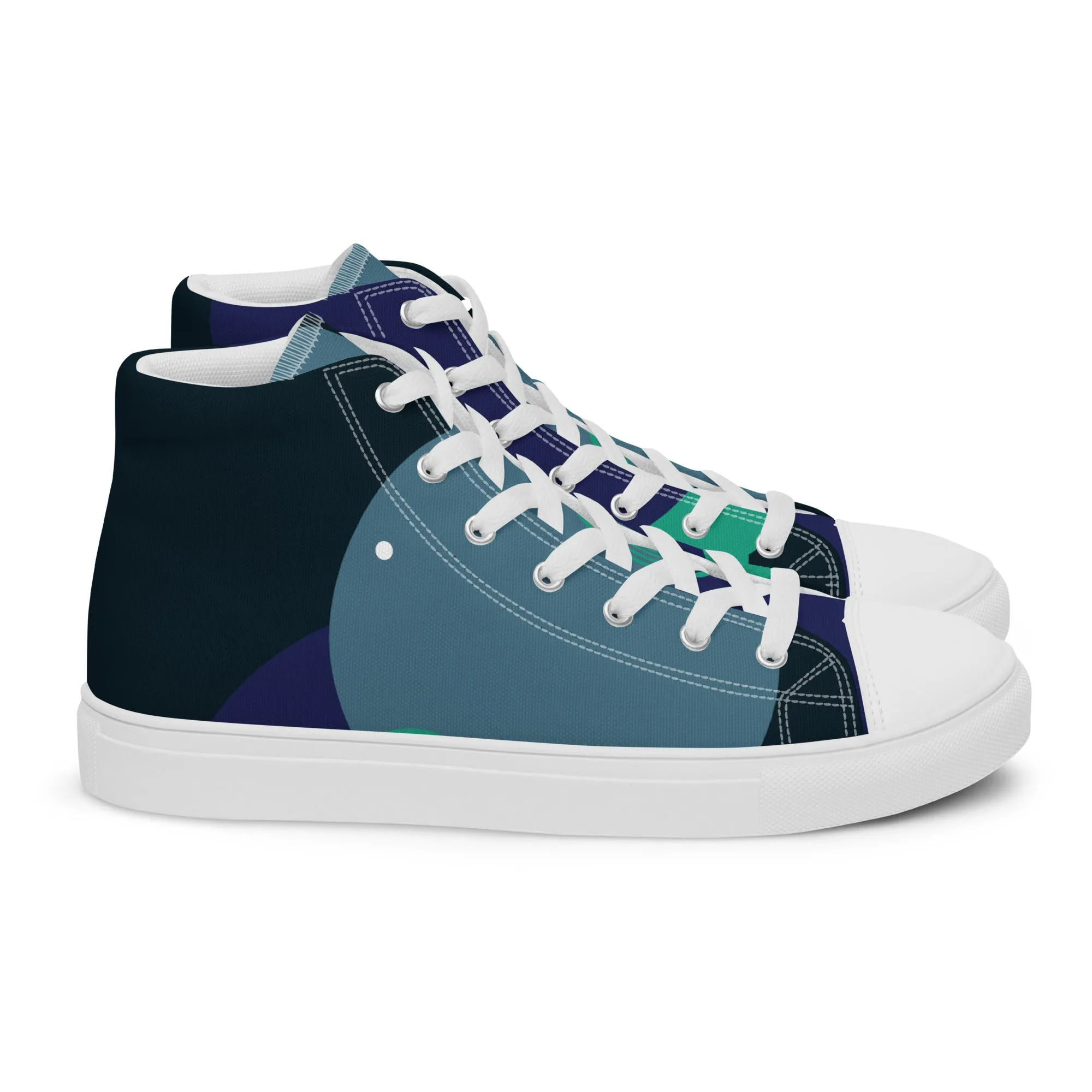 ARTIST Men’s High Top Canvas Shoes (Blue Tones)