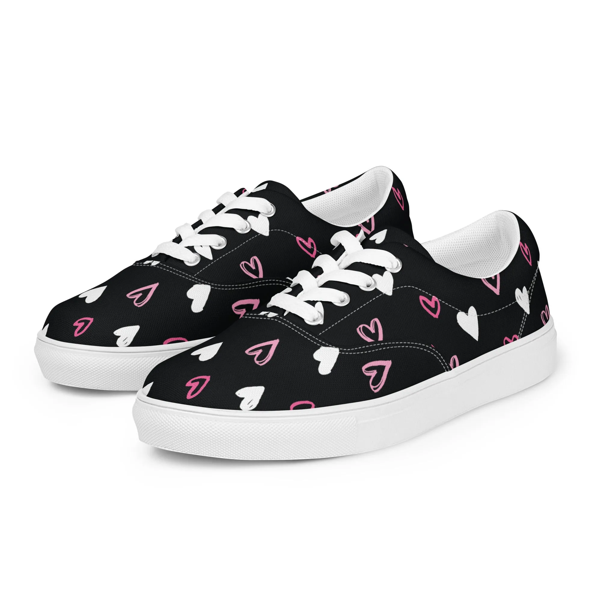 BE MY VALENTINE Men’s Lace-Up Canvas Shoes