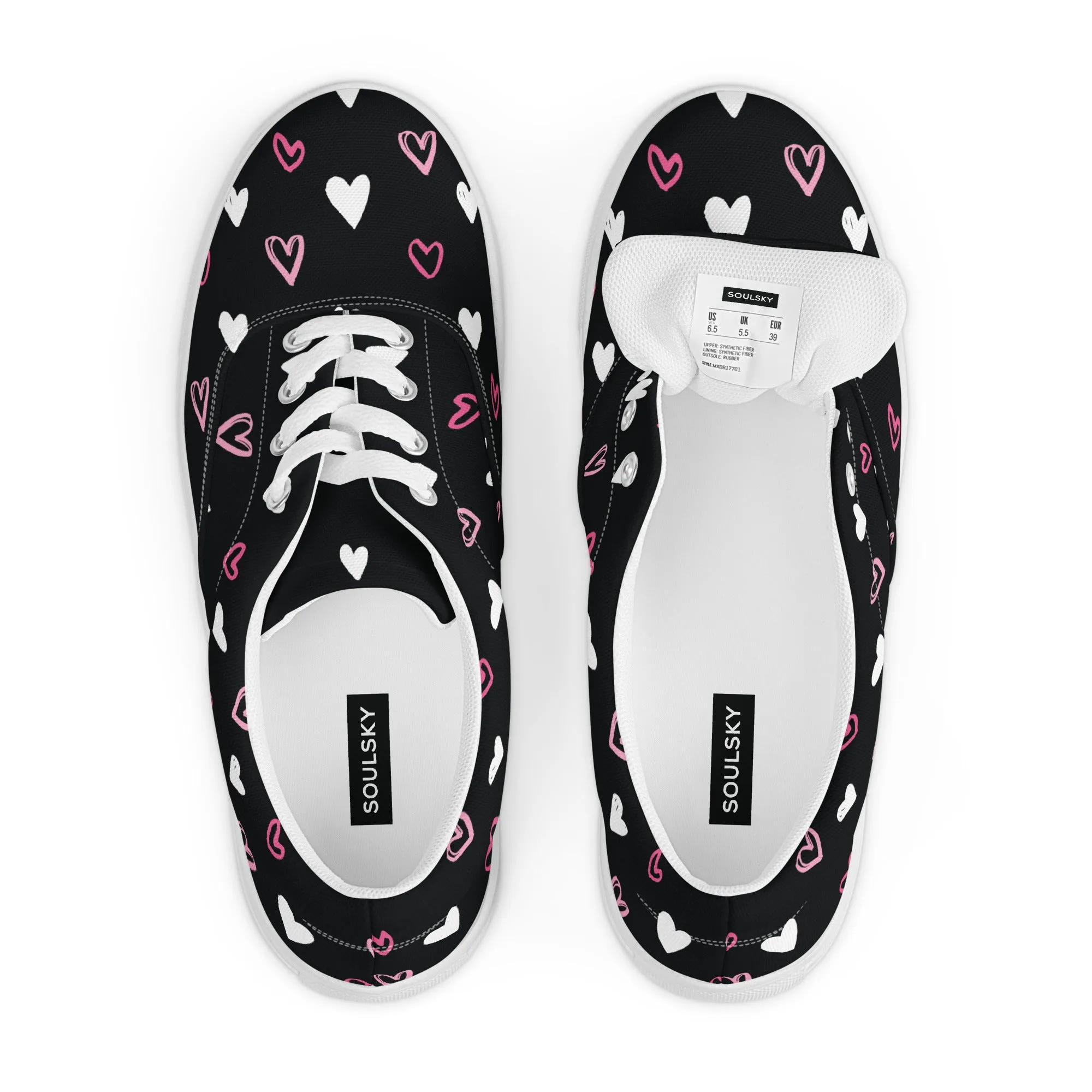 BE MY VALENTINE Men’s Lace-Up Canvas Shoes