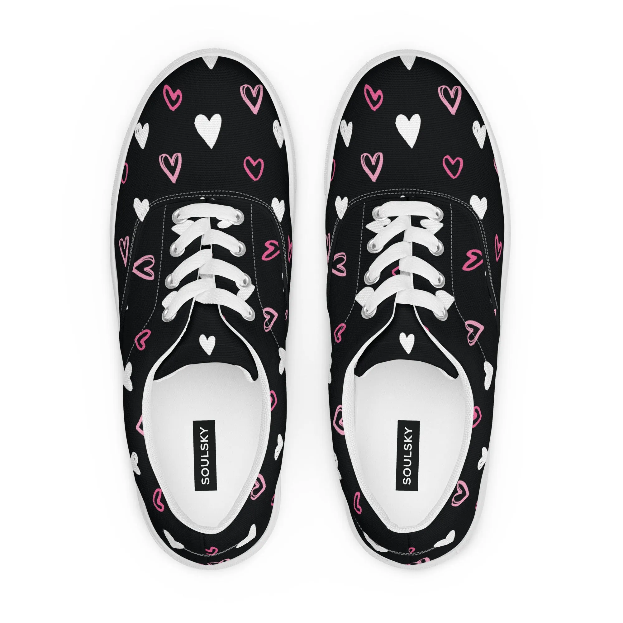 BE MY VALENTINE Men’s Lace-Up Canvas Shoes