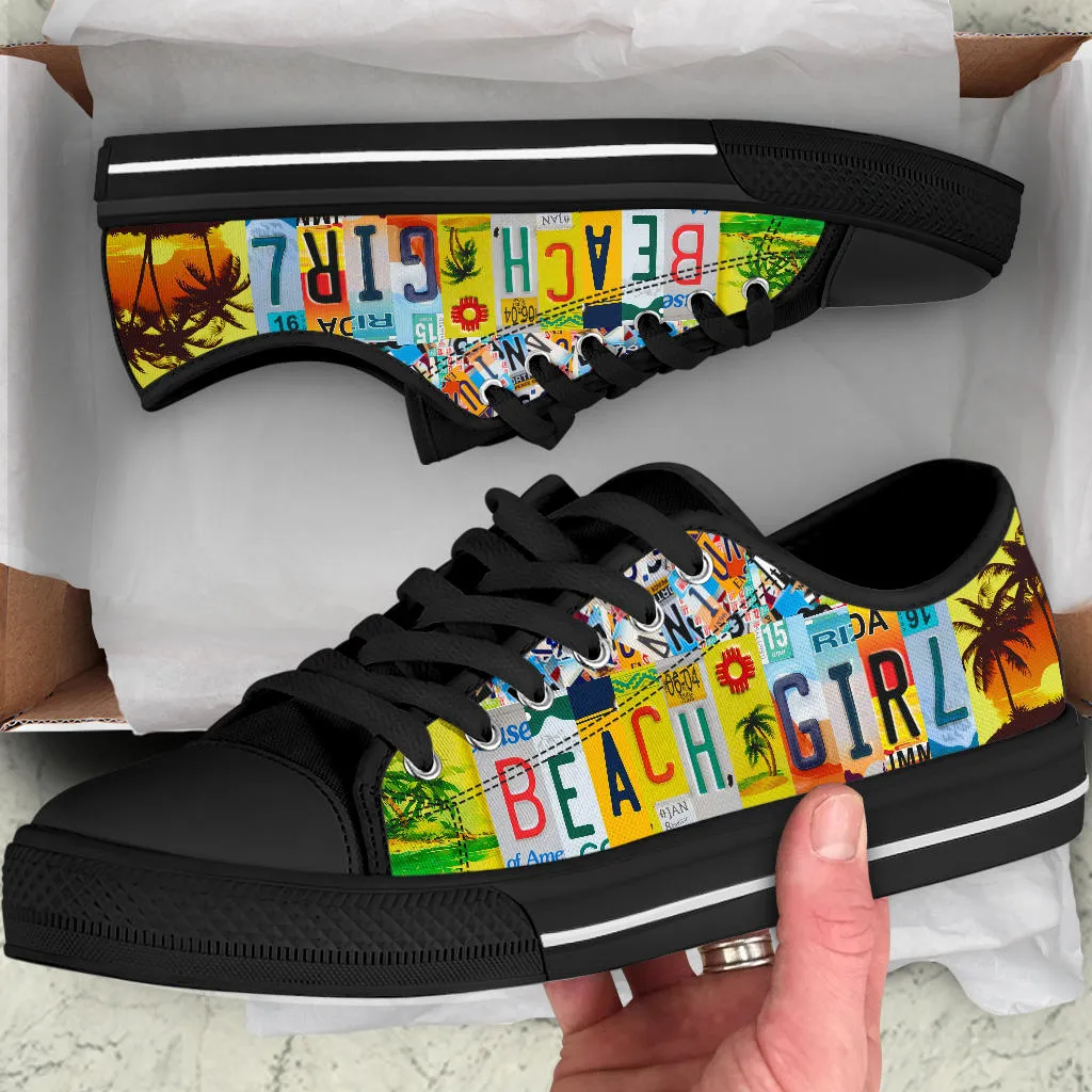 Beach Girl License Plate Shoes