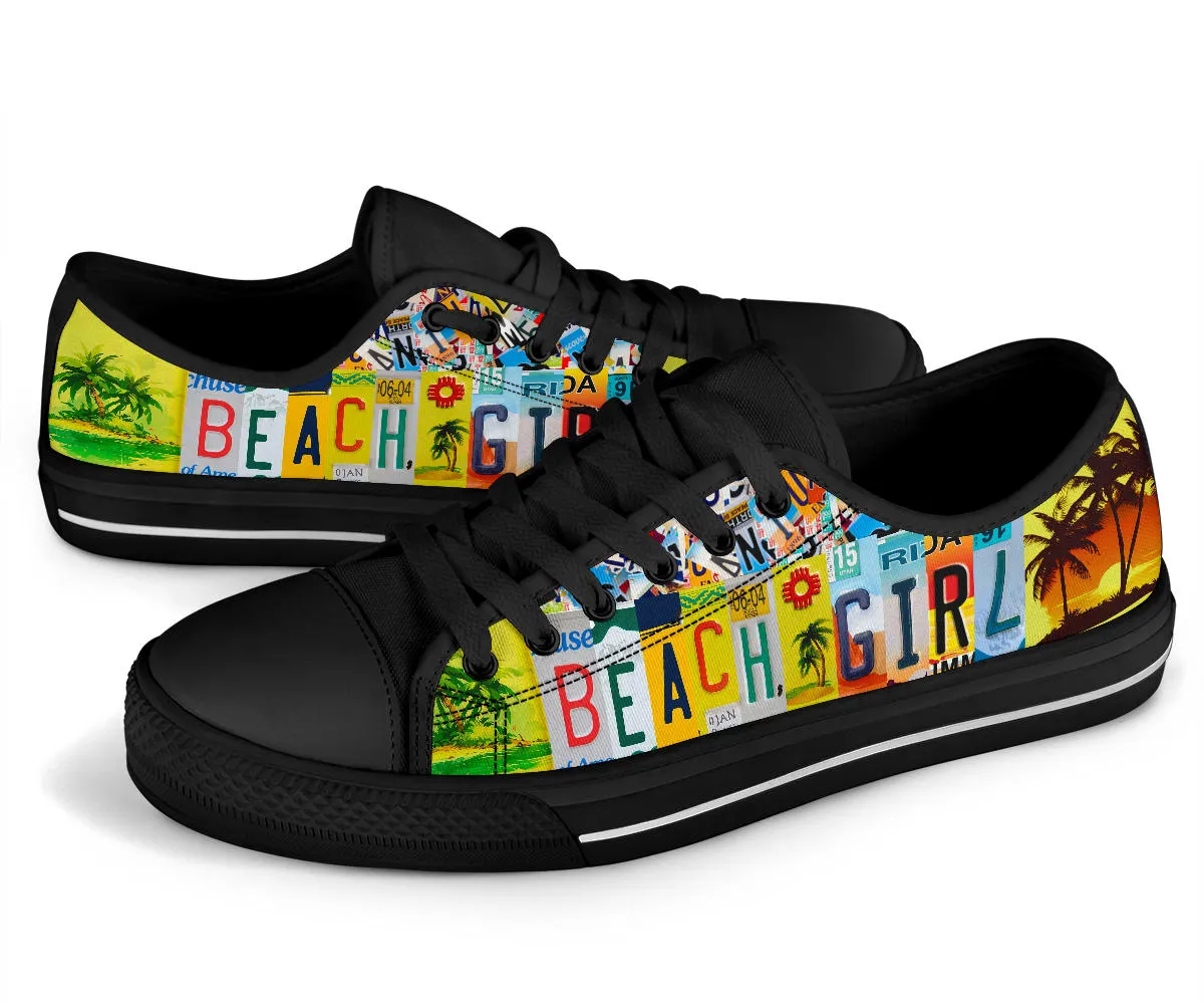Beach Girl License Plate Shoes