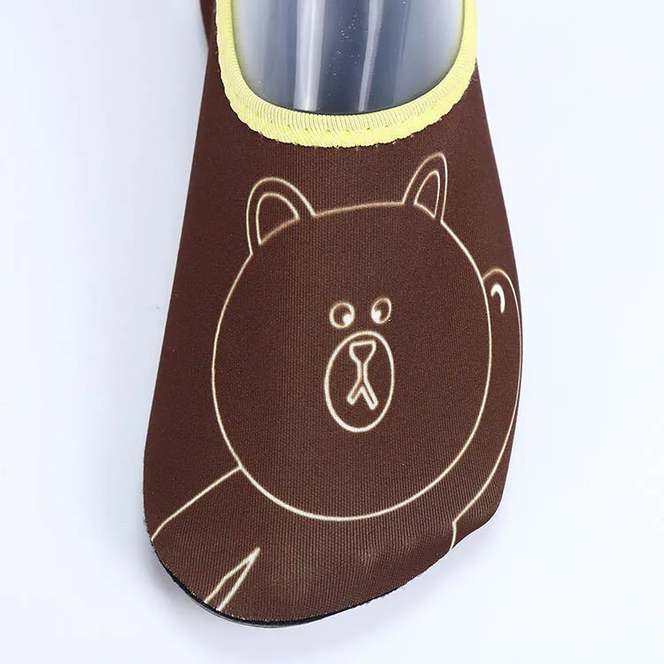 Bear Printed Lovely Kids Beach Shoes #Brown #Beach Shoes