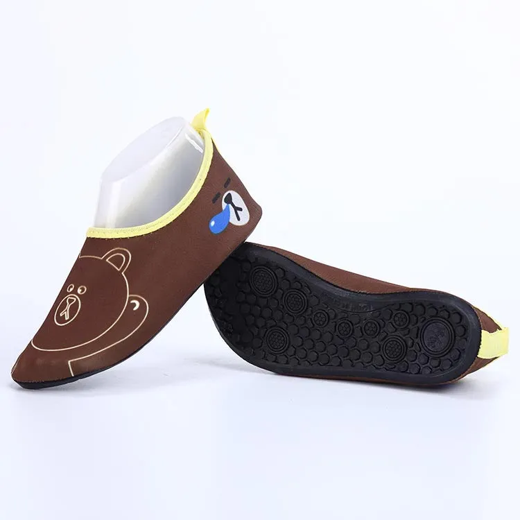 Bear Printed Lovely Kids Beach Shoes #Brown #Beach Shoes