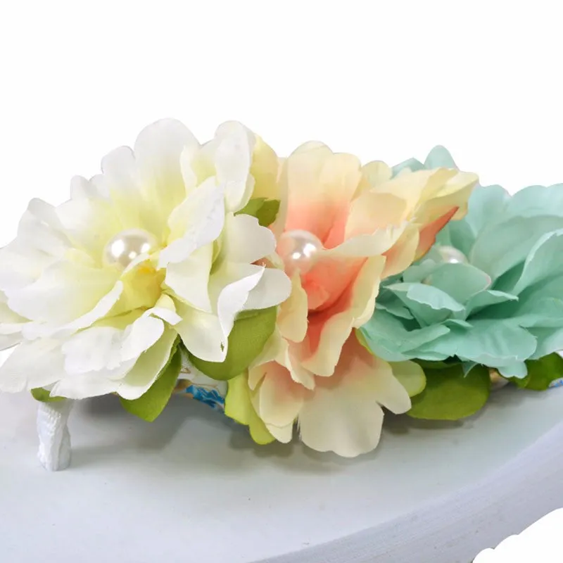 Bohemia Flowers Beach Flip Flops
