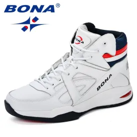 BONA Men Basketball Shoes Cow Split Men Shoes Outdoor