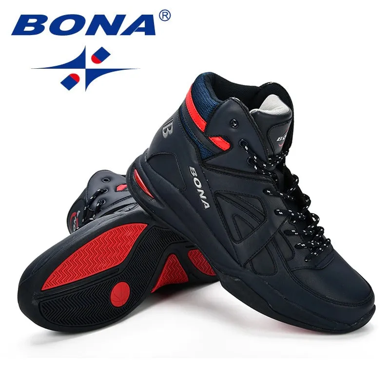 BONA Men Basketball Shoes Cow Split Men Shoes Outdoor