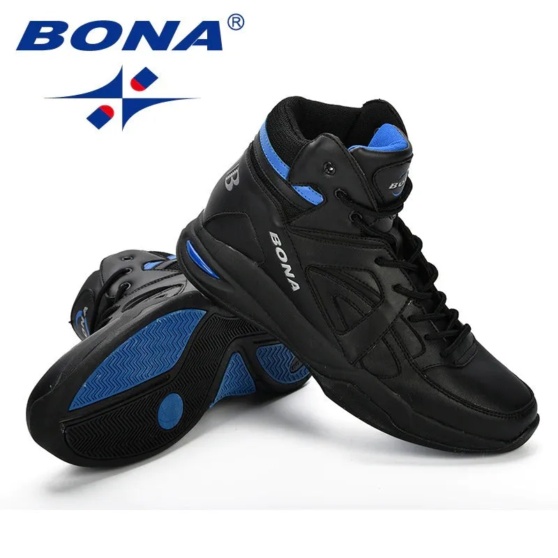 BONA Men Basketball Shoes Cow Split Men Shoes Outdoor