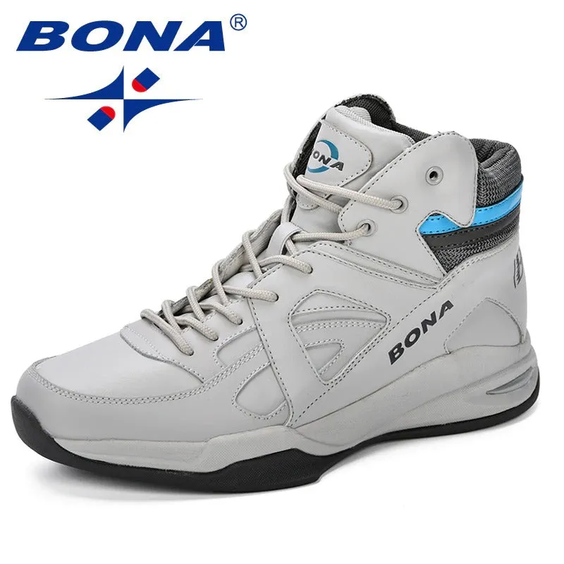 BONA Men Basketball Shoes Cow Split Men Shoes Outdoor