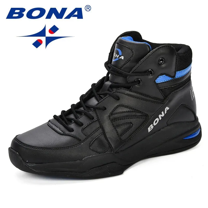 BONA Men Basketball Shoes Cow Split Men Shoes Outdoor