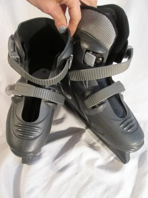 BOYS Girls GLIDER 500 MICROFIT Performance Ice Hockey Skates Sz 2-4 L Adjustable