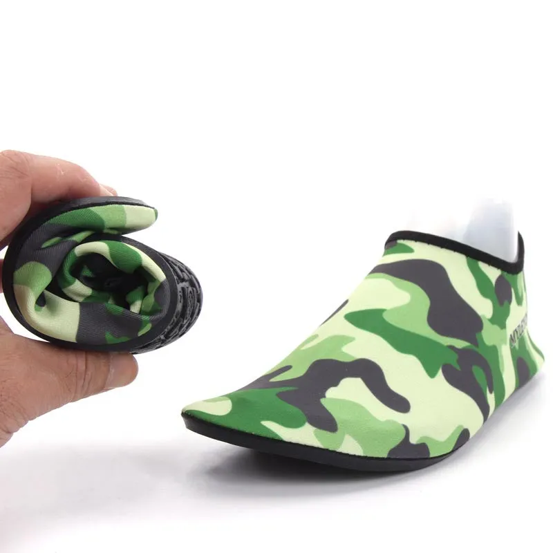 Camouflage Beach Swim Shoes #Green #Beach Shoes #Swim Shoes