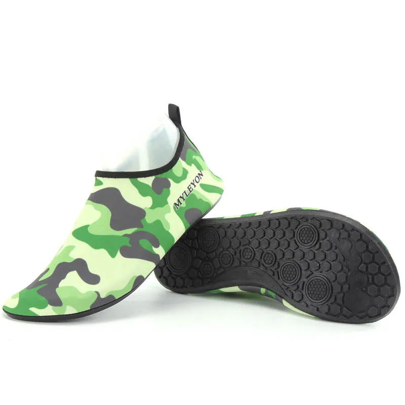 Camouflage Beach Swim Shoes #Green #Beach Shoes #Swim Shoes
