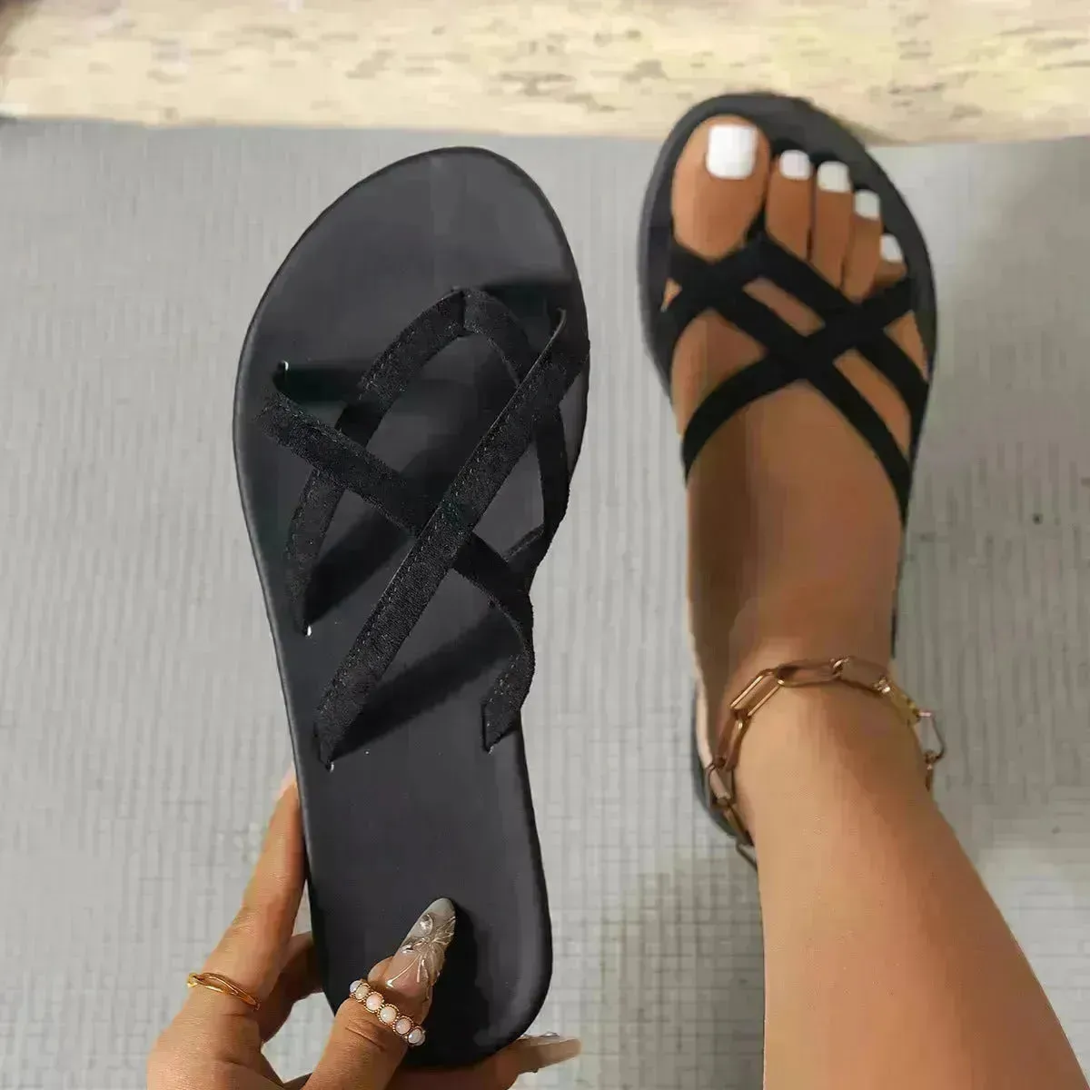 Casual Slides on flat Rubber Slippers for women