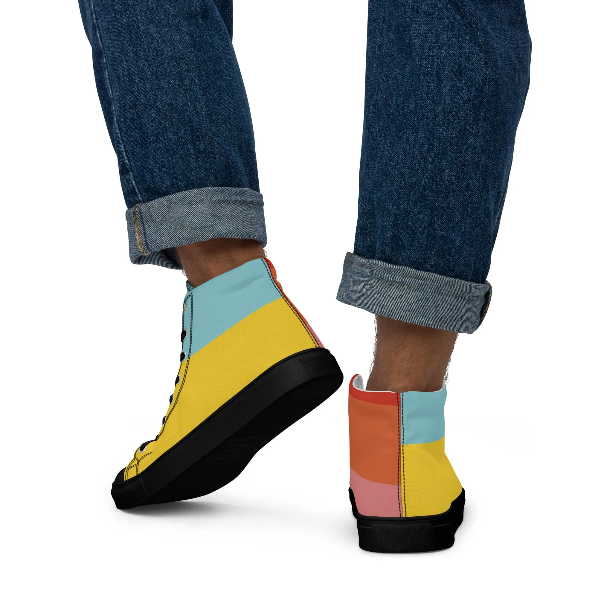 COLORFUL Men’s High Top Canvas Shoes