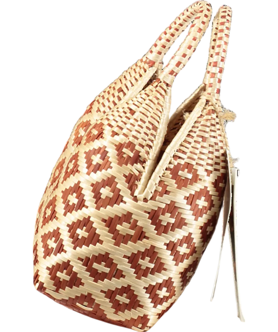 Columbia Collective Beige Handmade Mini Basket Bag