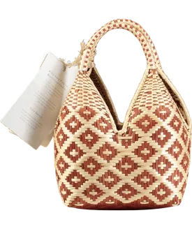 Columbia Collective Beige Handmade Mini Basket Bag