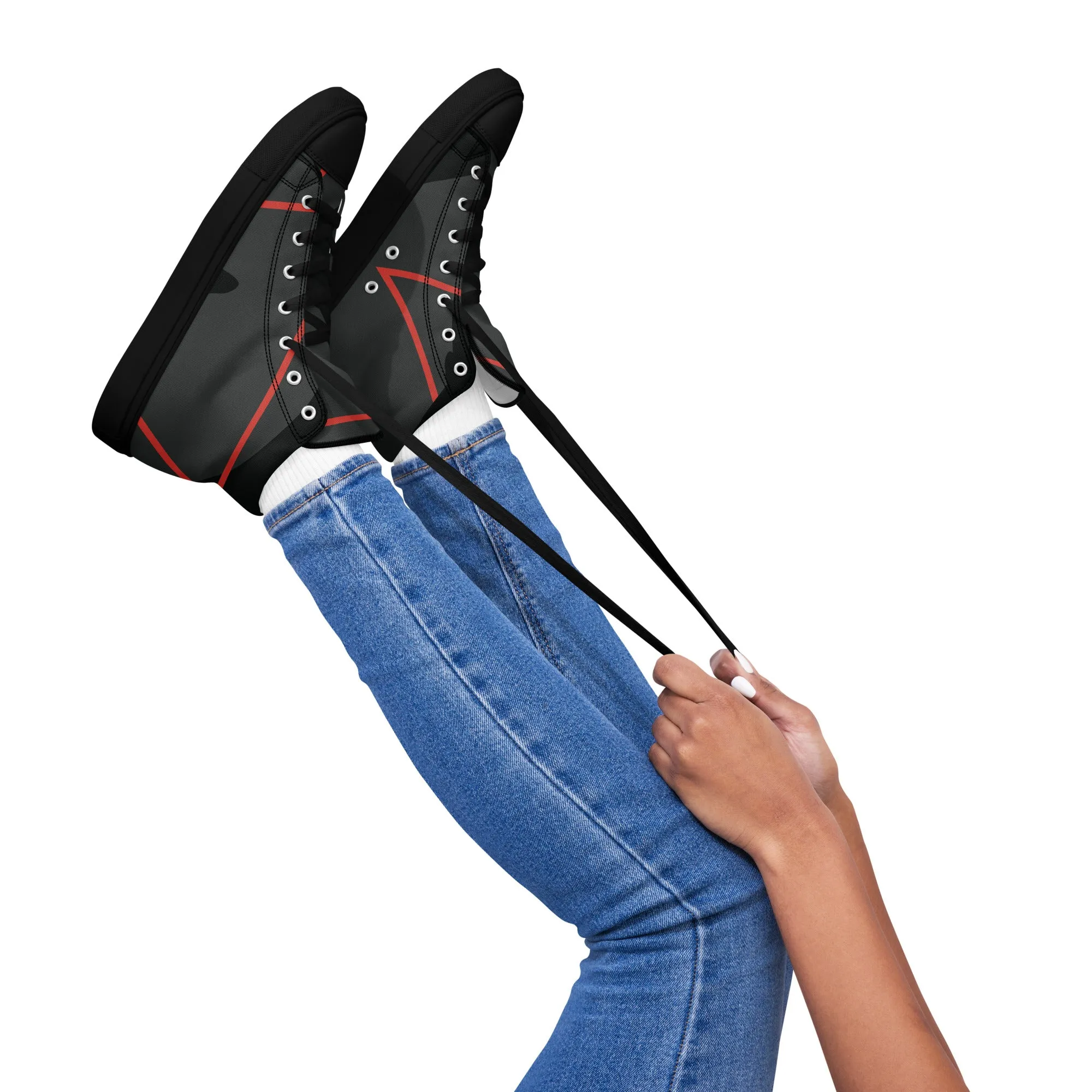 DREAM CHASER Women's High Top Canvas Shoes