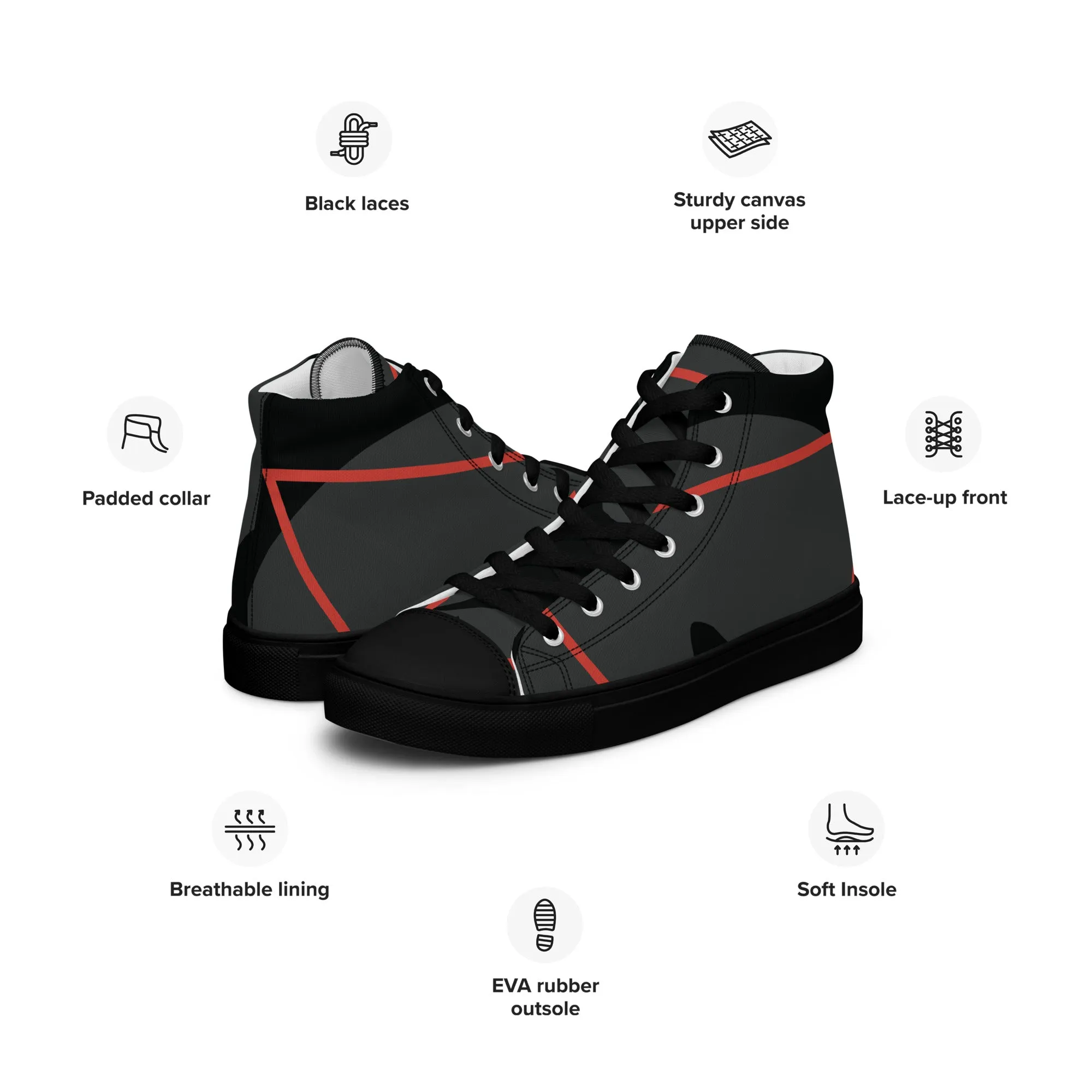 DREAM CHASER Women's High Top Canvas Shoes