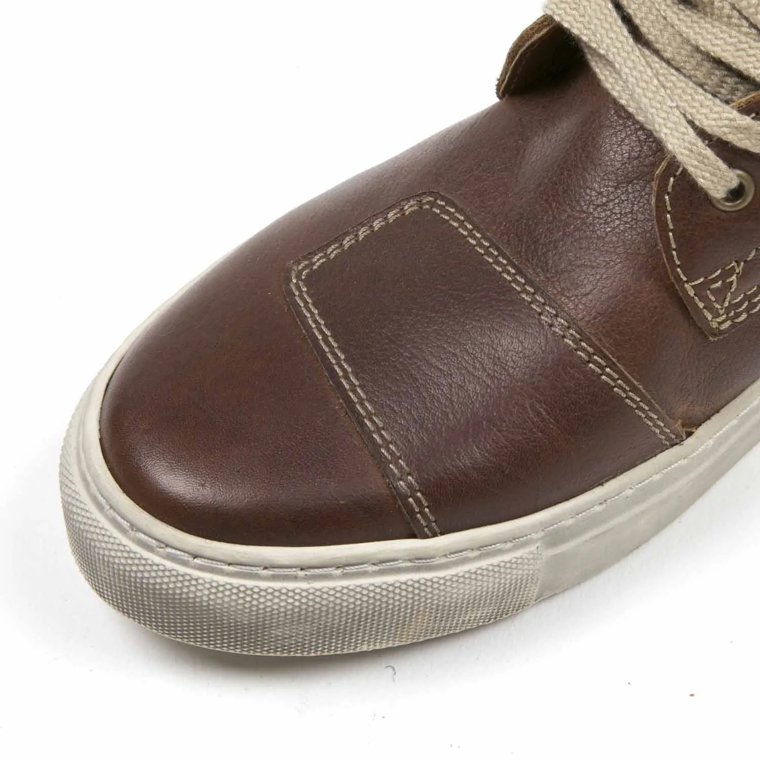 HELSTONS C5 LEATHER MOTORCYCLE BOOTS - ANALINE TAN