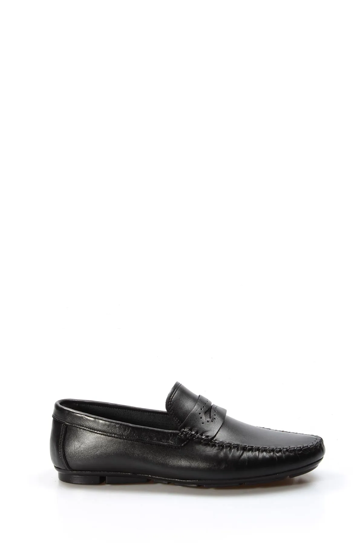 Men's Classic Black Leather Loafers - Wessi
