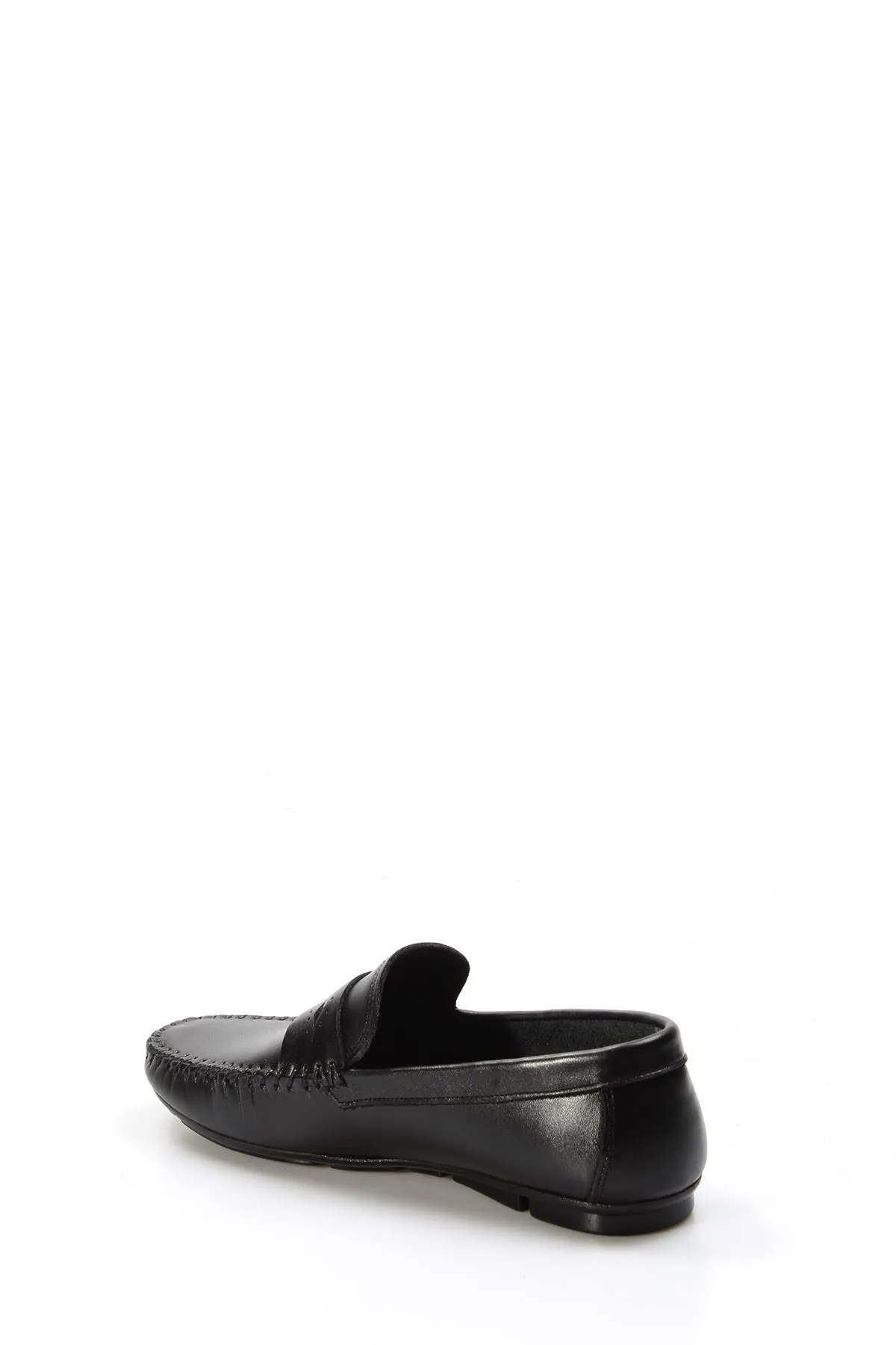 Men's Classic Black Leather Loafers - Wessi